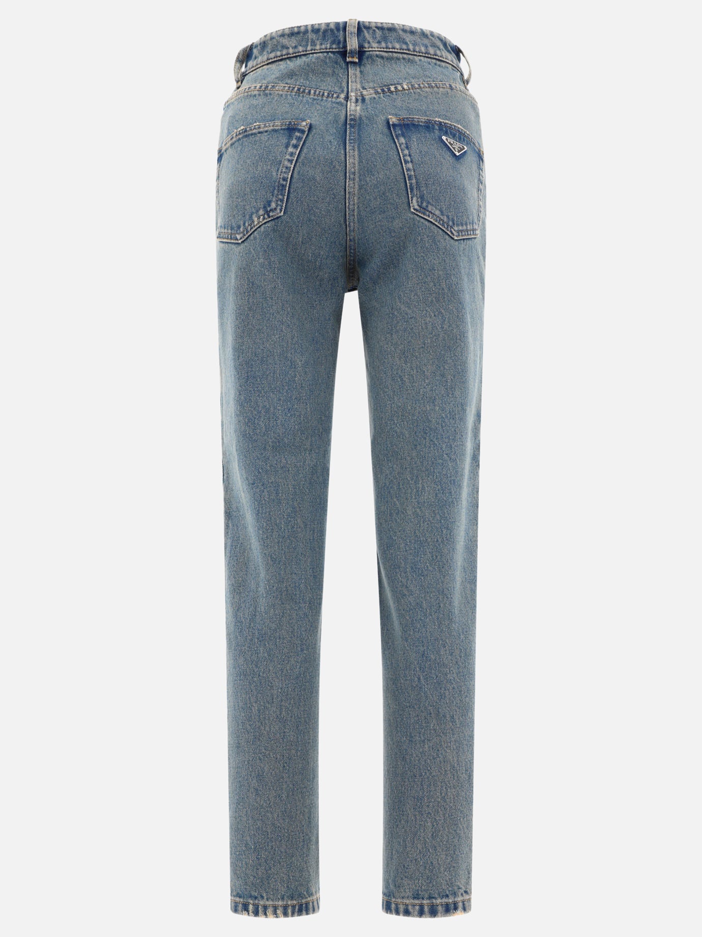 Straight-leg jeans 100% cotton  Light blue - Prada Women | PDP | VIETTI Online Store | thumbnail_2