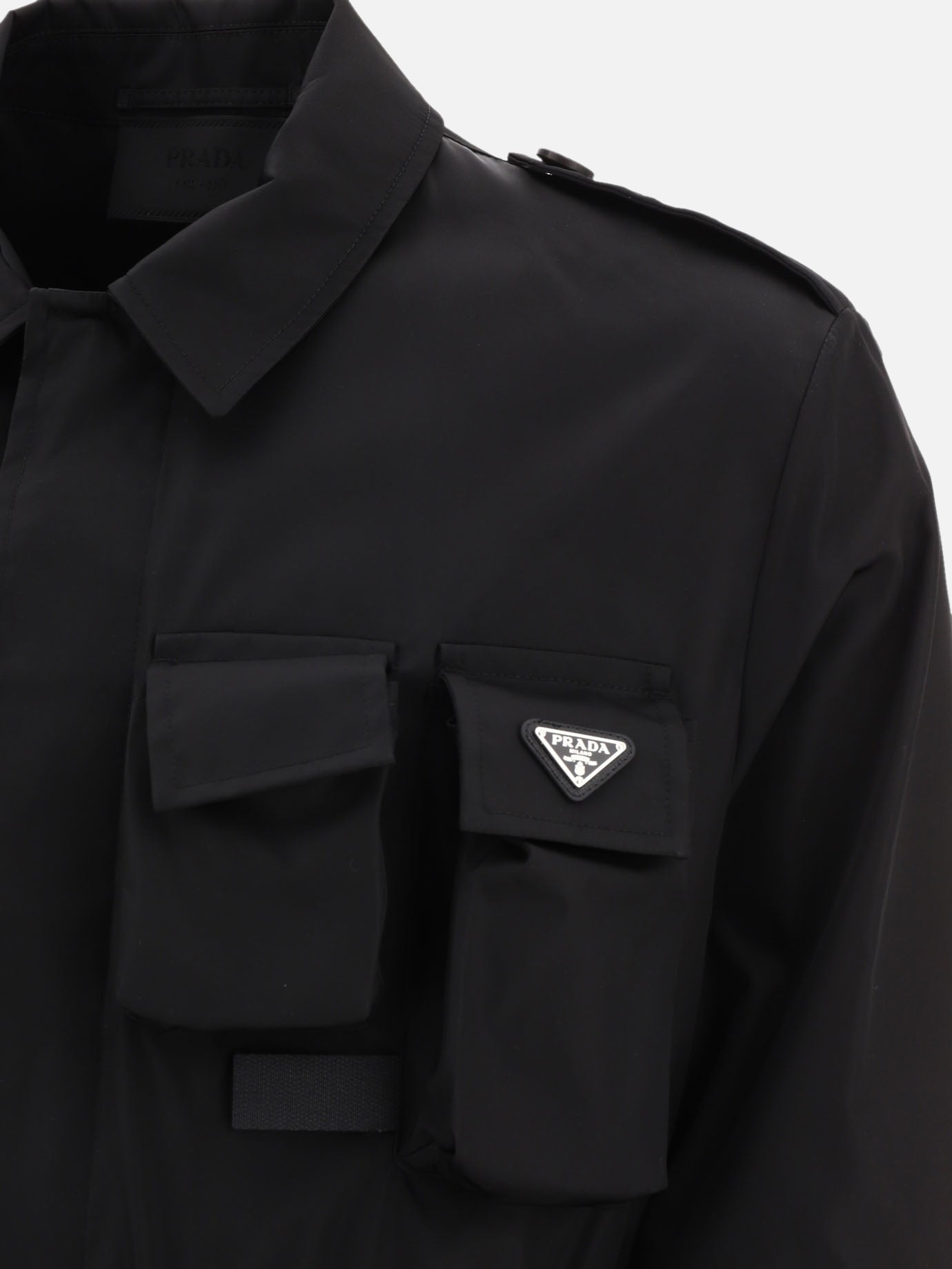 Quilted & Utility Jackets 100% polyamide  Black - Prada Men | PDP | VIETTI Online Store | thumbnail_4