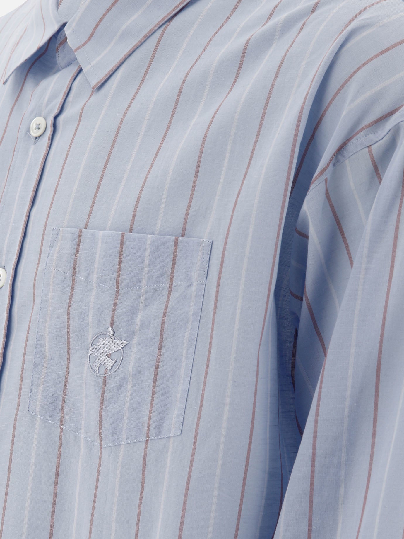 Stüssy Classic striped shirt Light blue