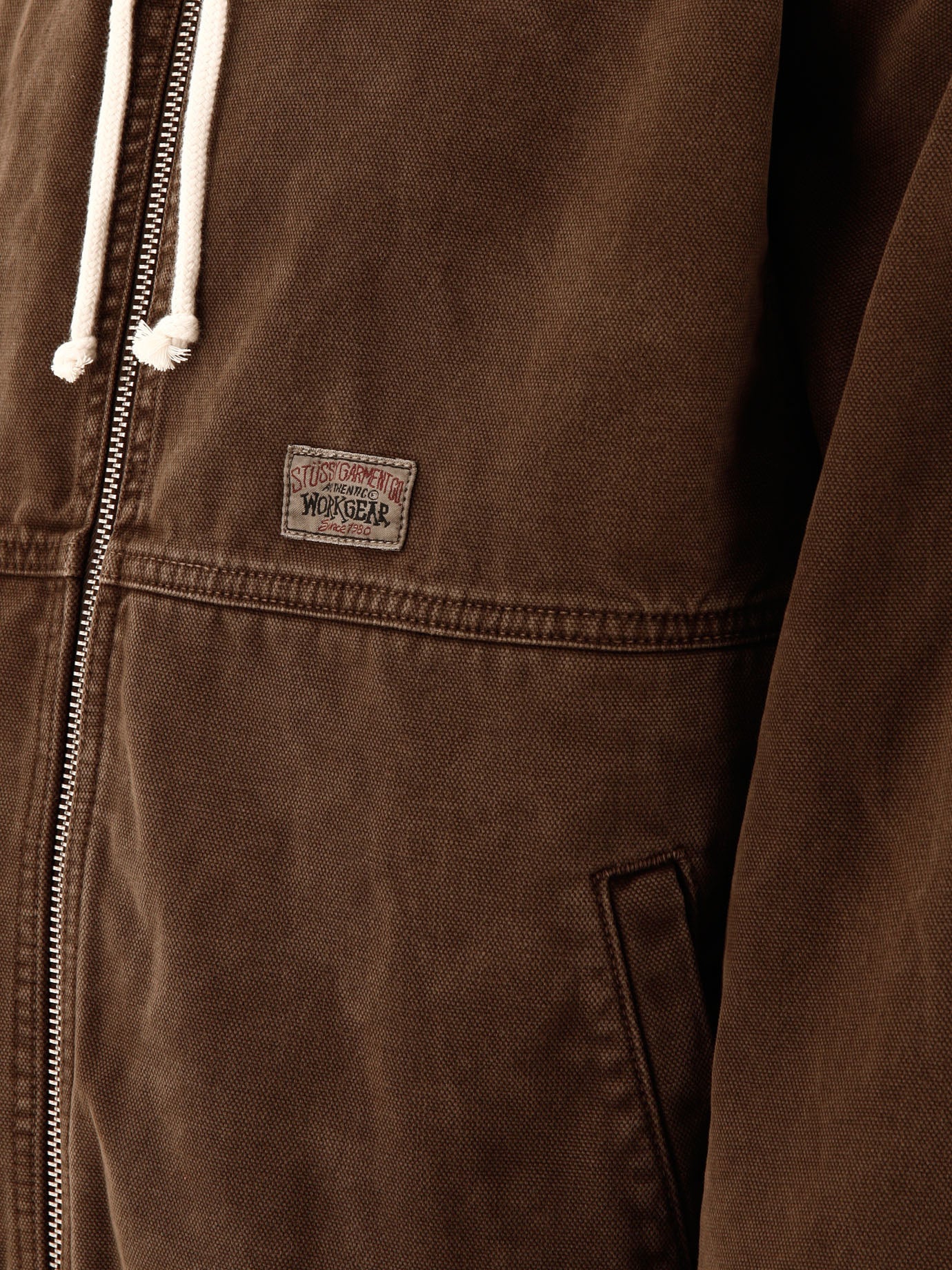 Work jacket in unlined canvas