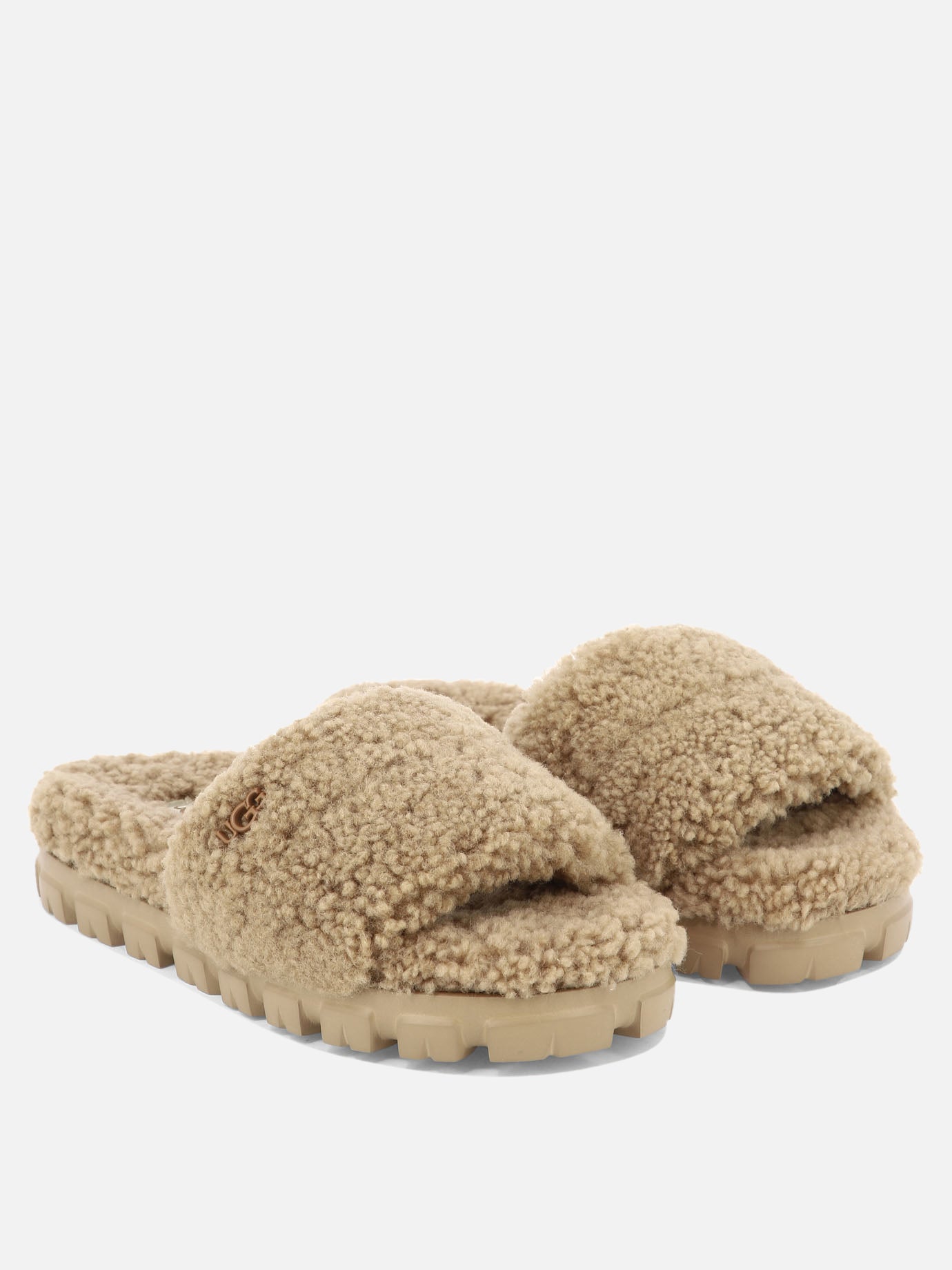 Flat sandals 100% shearling - 100% EVA  Beige - Ugg Women | PDP | VIETTI Online Store | thumbnail_2