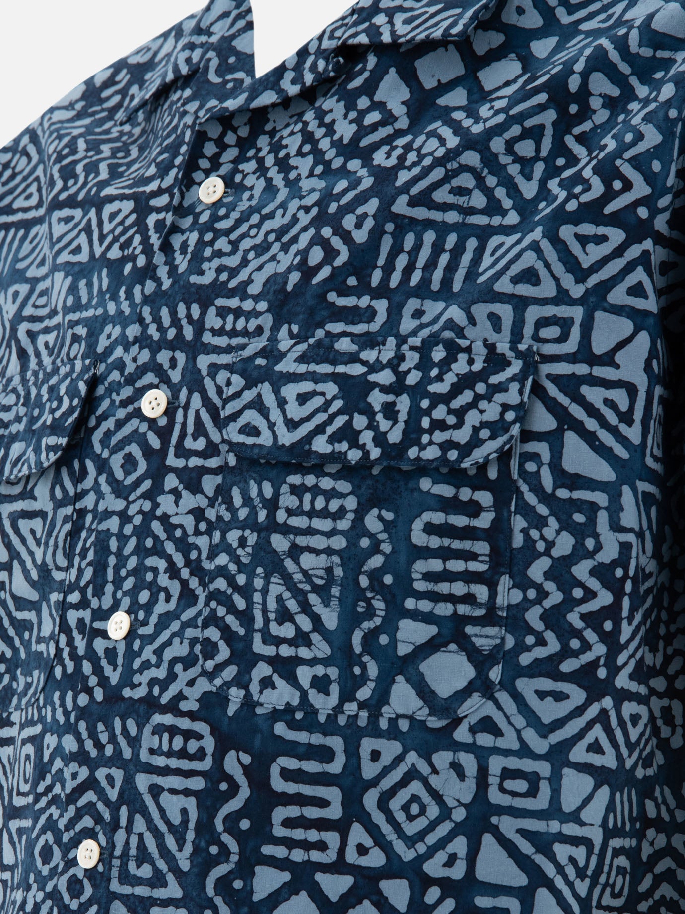 Beams Plus Printed shirt Blue