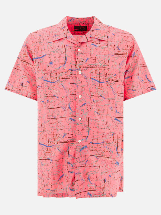 Beams Plus Printed shirt Pink