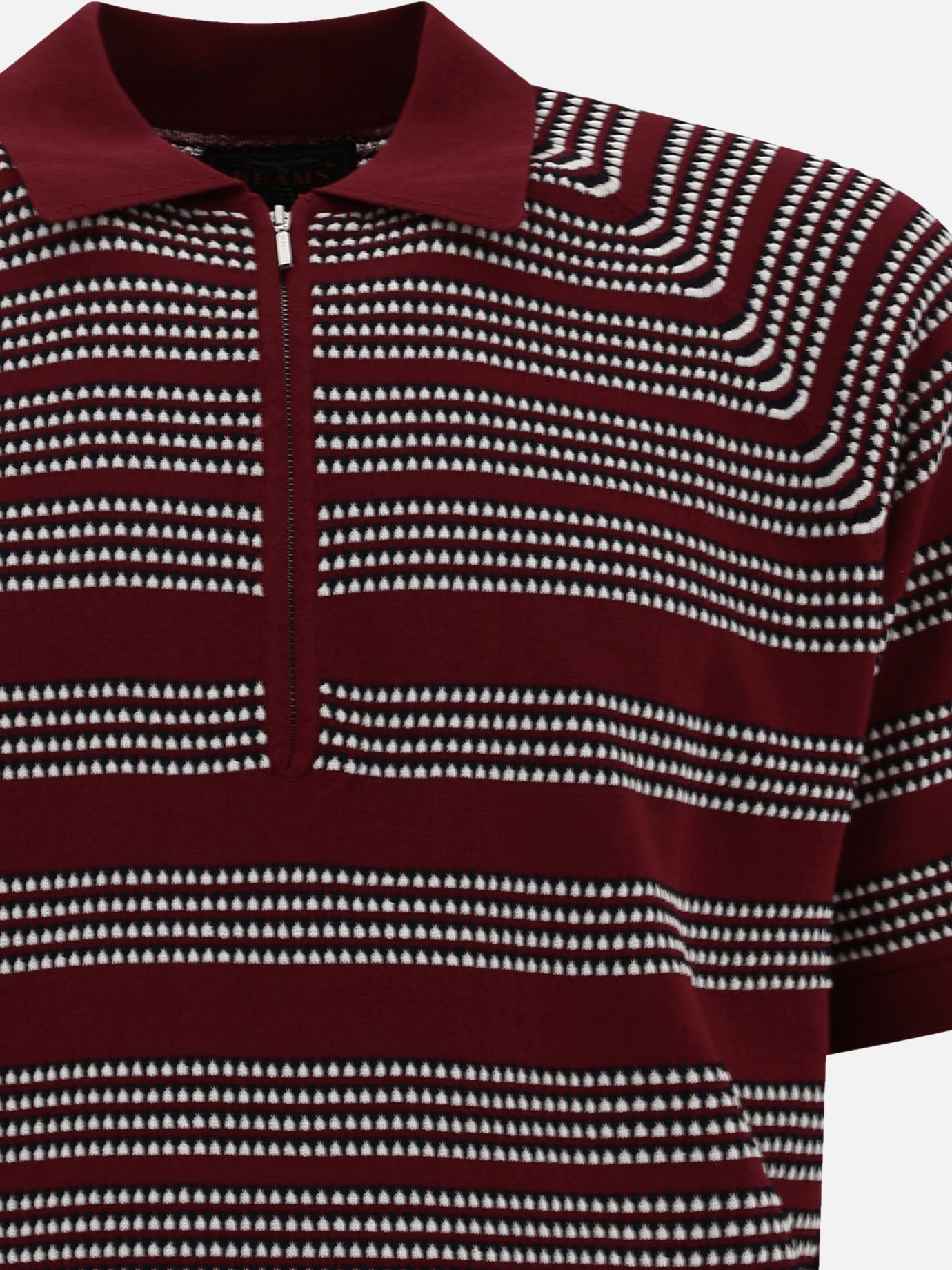 Half-zip jacquard polo shirt