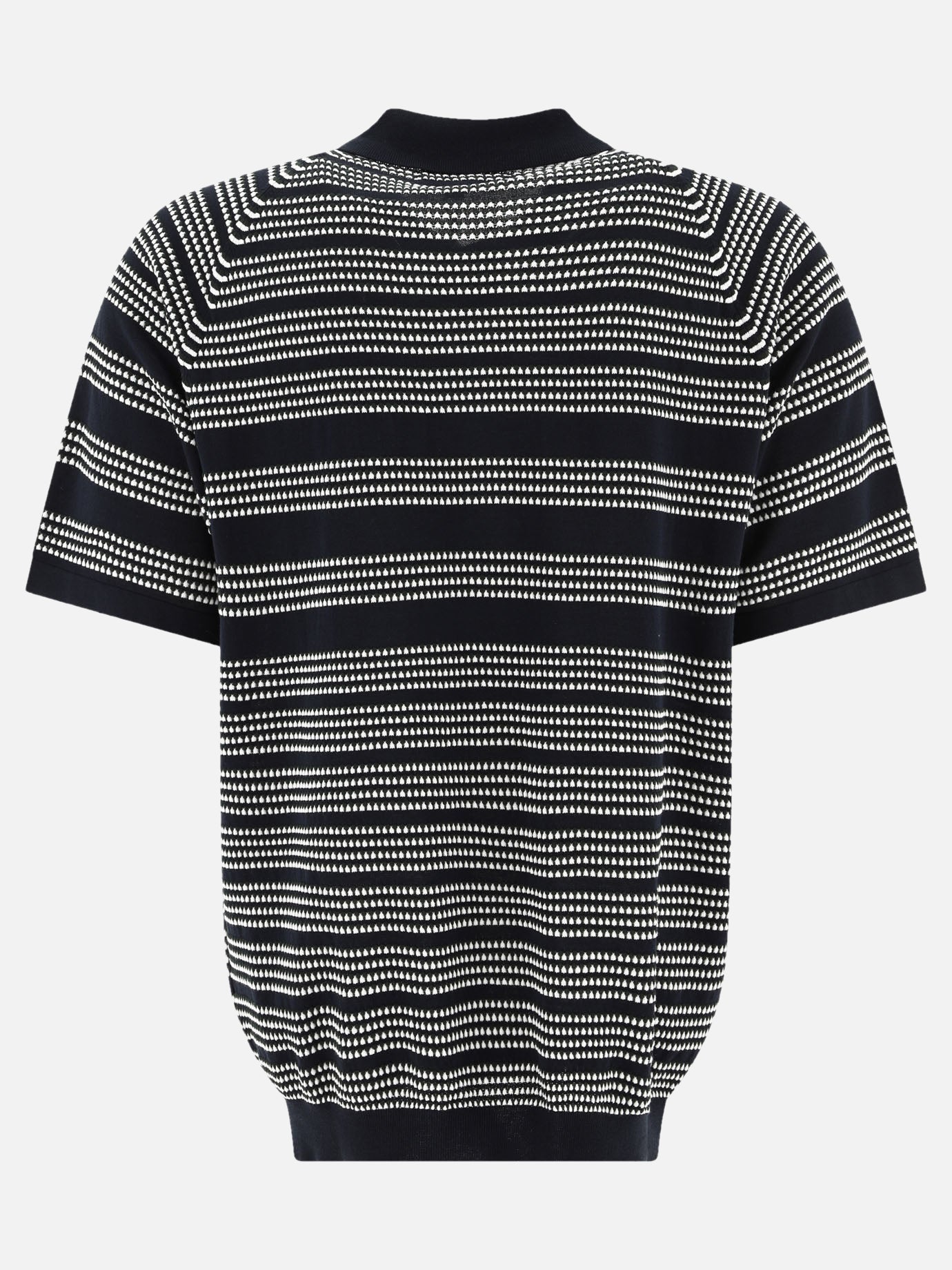 Half-zip jacquard polo shirt