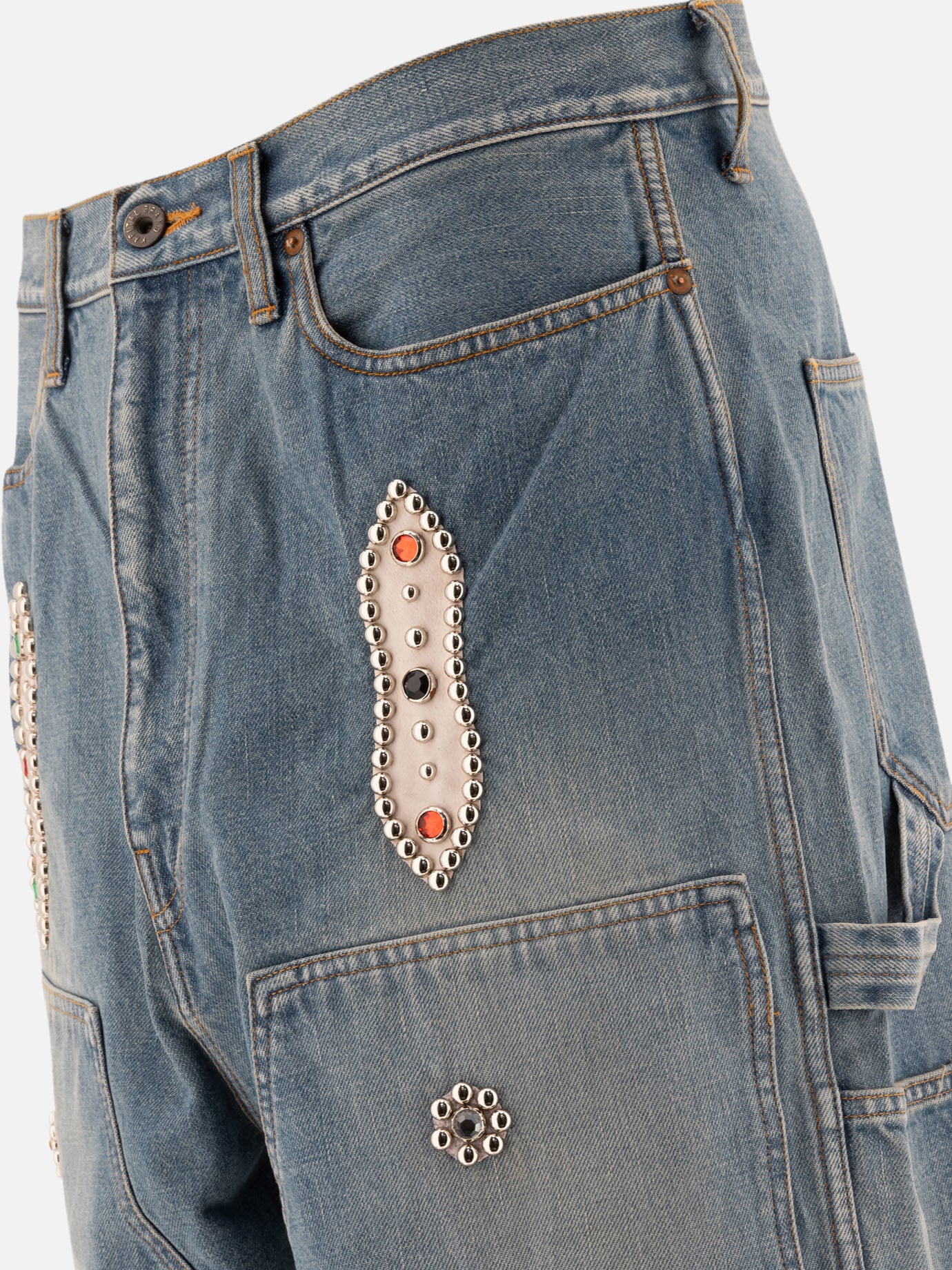 KAPITAL "Studs Remake" shorts Light blue