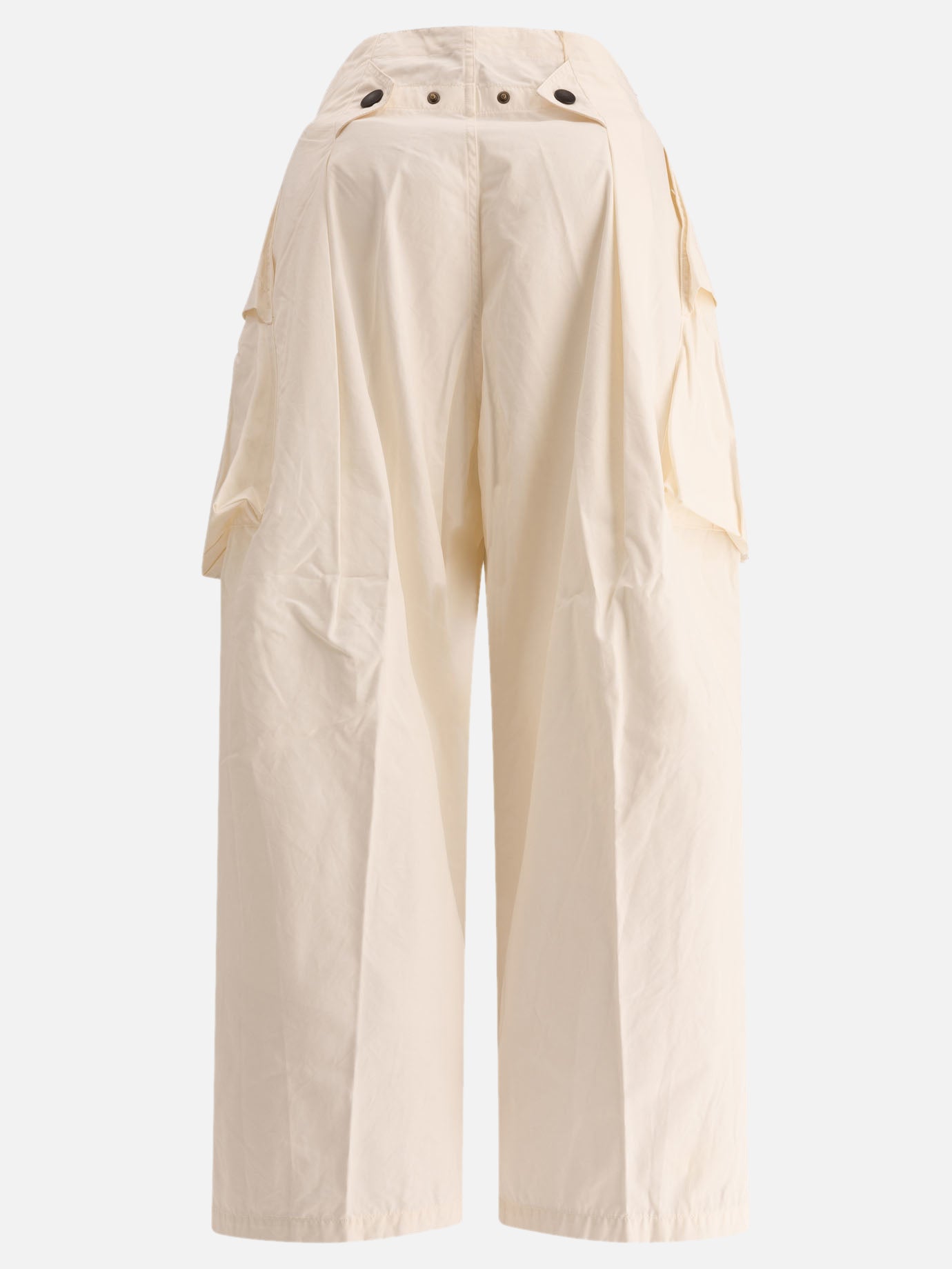 KAPITAL "Combed Gabergine AOZAI" cargo trousers White