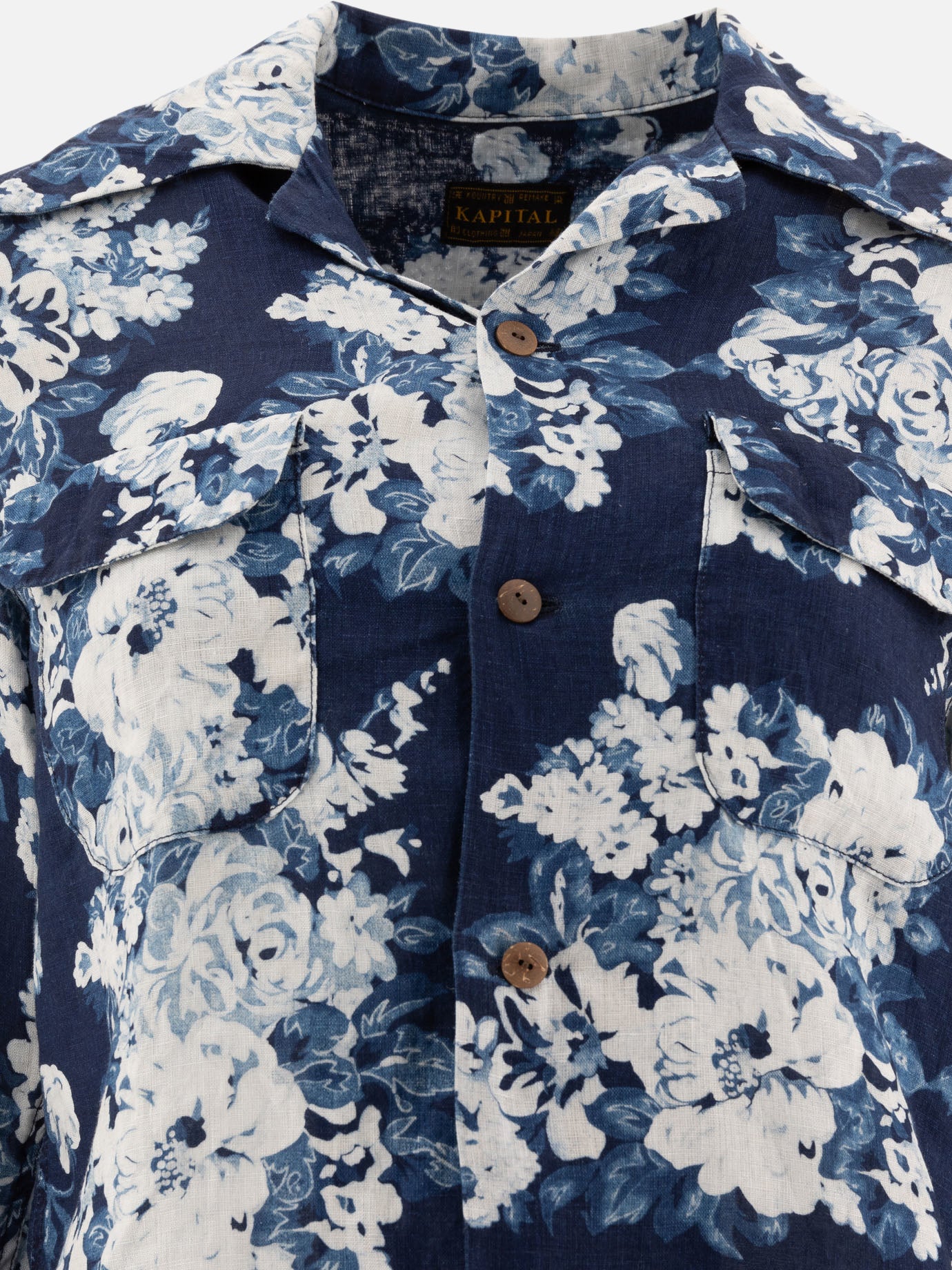 KAPITAL "Champetre Discharge" shirt Blue