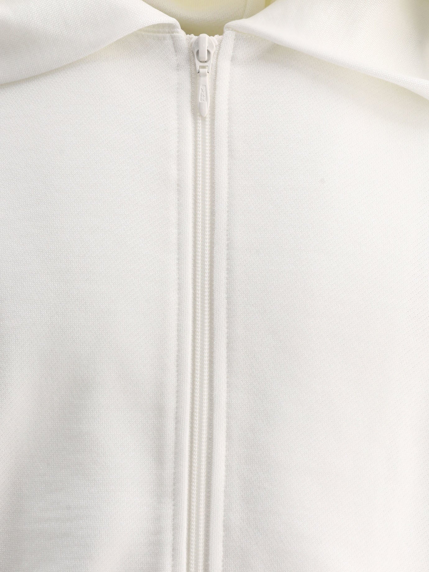 Needles Embroidered zippered sweatshirt White