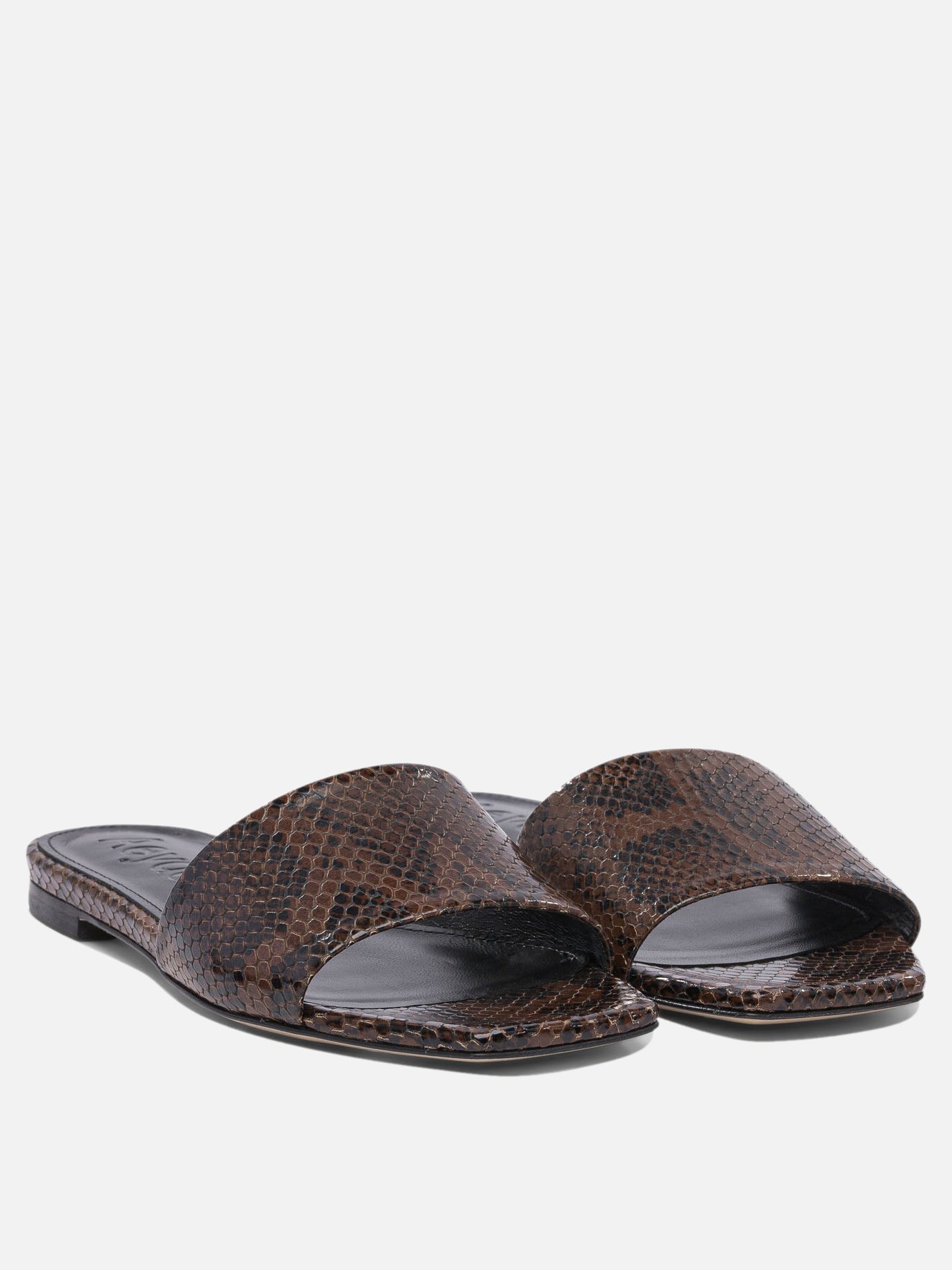 Flat sandals 100% goat leather - 100% cow leather  Brown - Aeyde Women | PDP | VIETTI Online Store | Zoom-Modal_2
