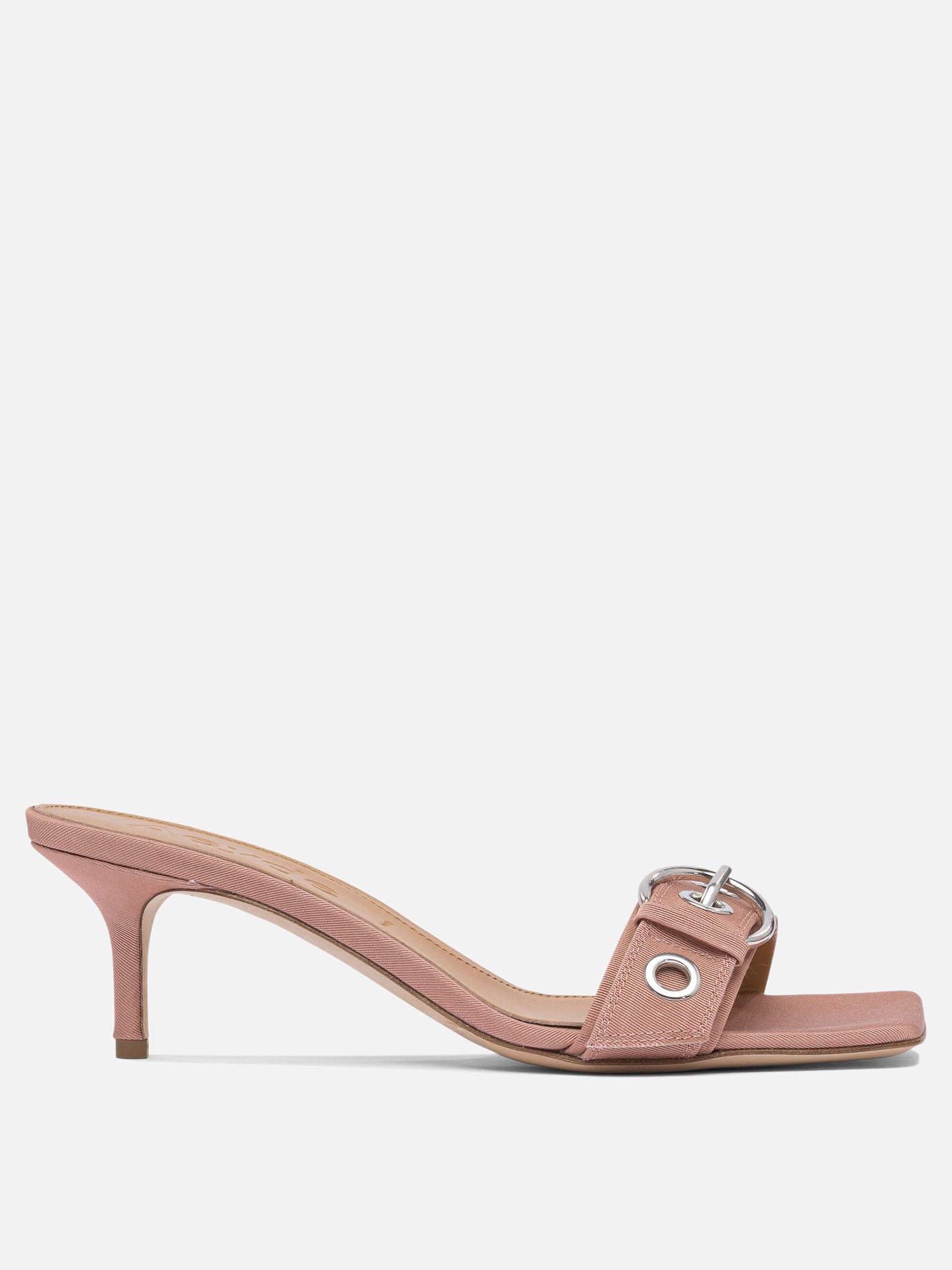 Heeled sandals 100% fabric - 100% leather  Pink - Aeyde Women | PDP | VIETTI Online Store | Zoom-Modal
