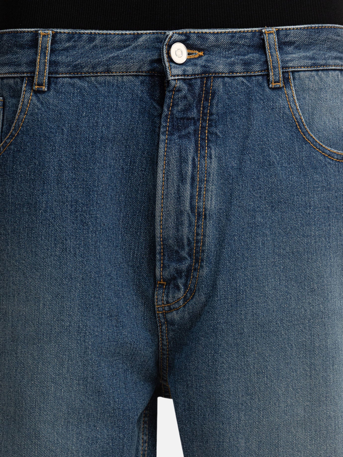 Alaïa Bermuda shorts with knit belt 12349007_36 Blue thumbnail_3