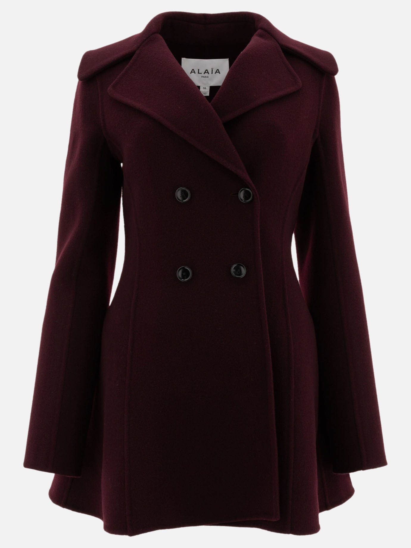 Short coats Solid colour  Bordeaux - Alaïa Women | PDP | VIETTI Online Store | thumbnail