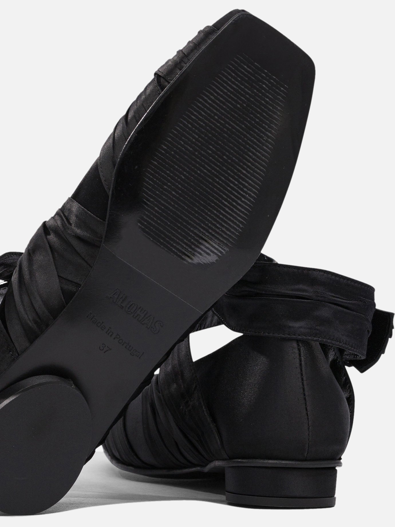 Classic ballet flats 60% polyethylene 40% recycled polyester - 100% cuerolite  Black - Alohas Women | PDP | VIETTI Online Store | Zoom-Modal_5
