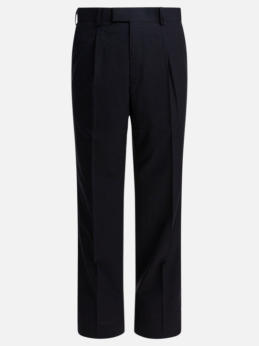 Leisure trousers Solid colour  Blue - Auralee Men | PDP | VIETTI Online Store 
