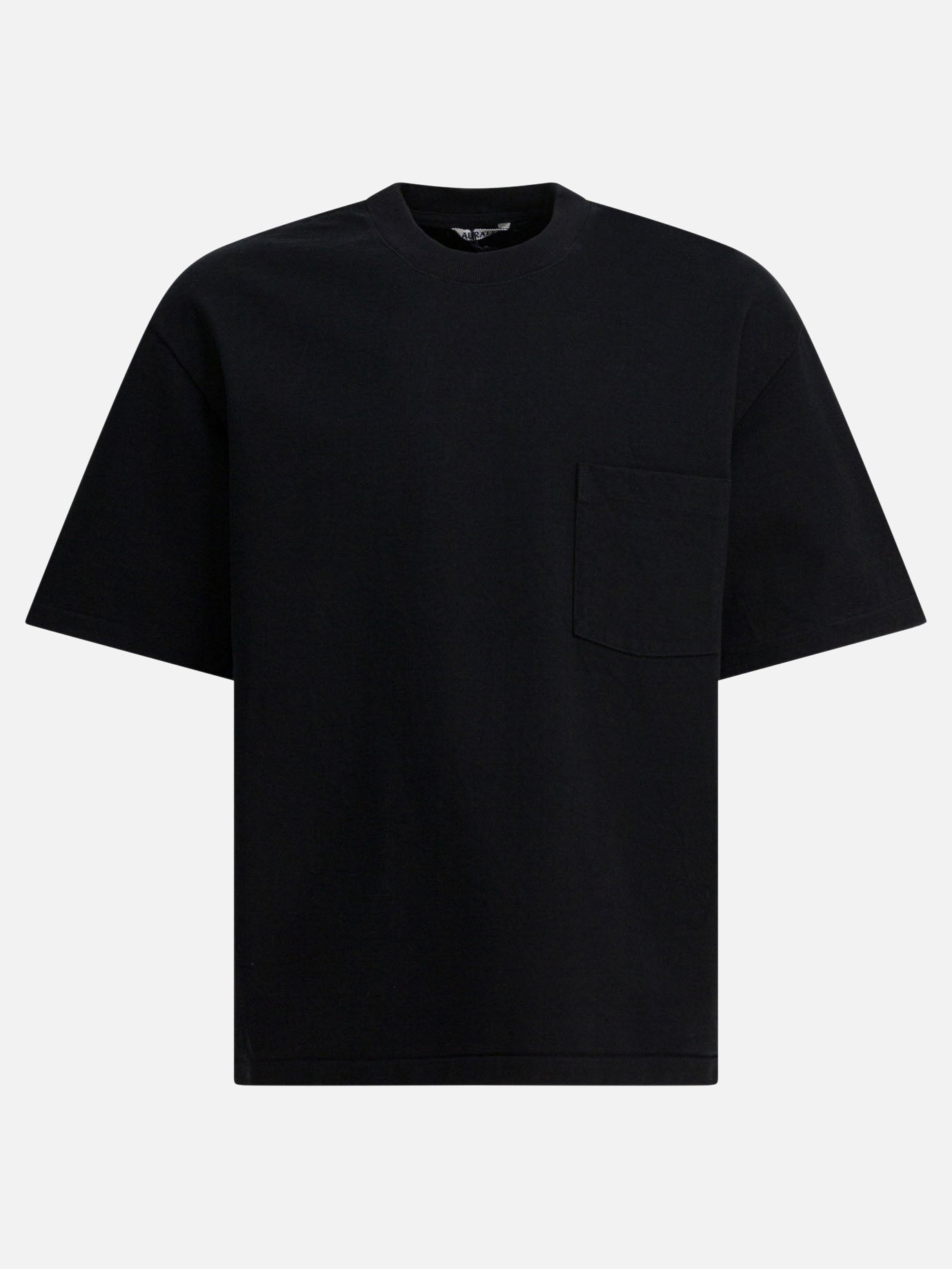 Crewneck t-shirts Solid colour  Black - Auralee Men | PDP | VIETTI Online Store | thumbnail