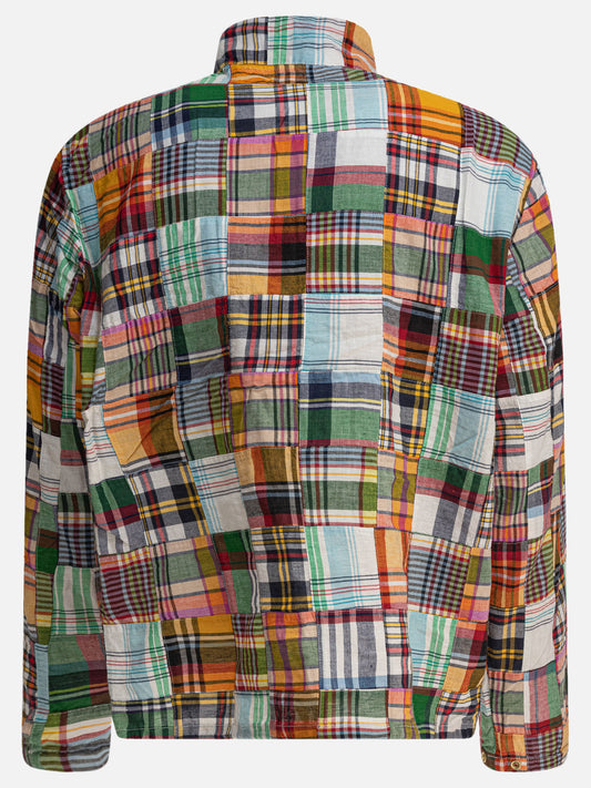 Beams Plus "Swing Patchwork Madras" Jacket 11540958_S Green 2