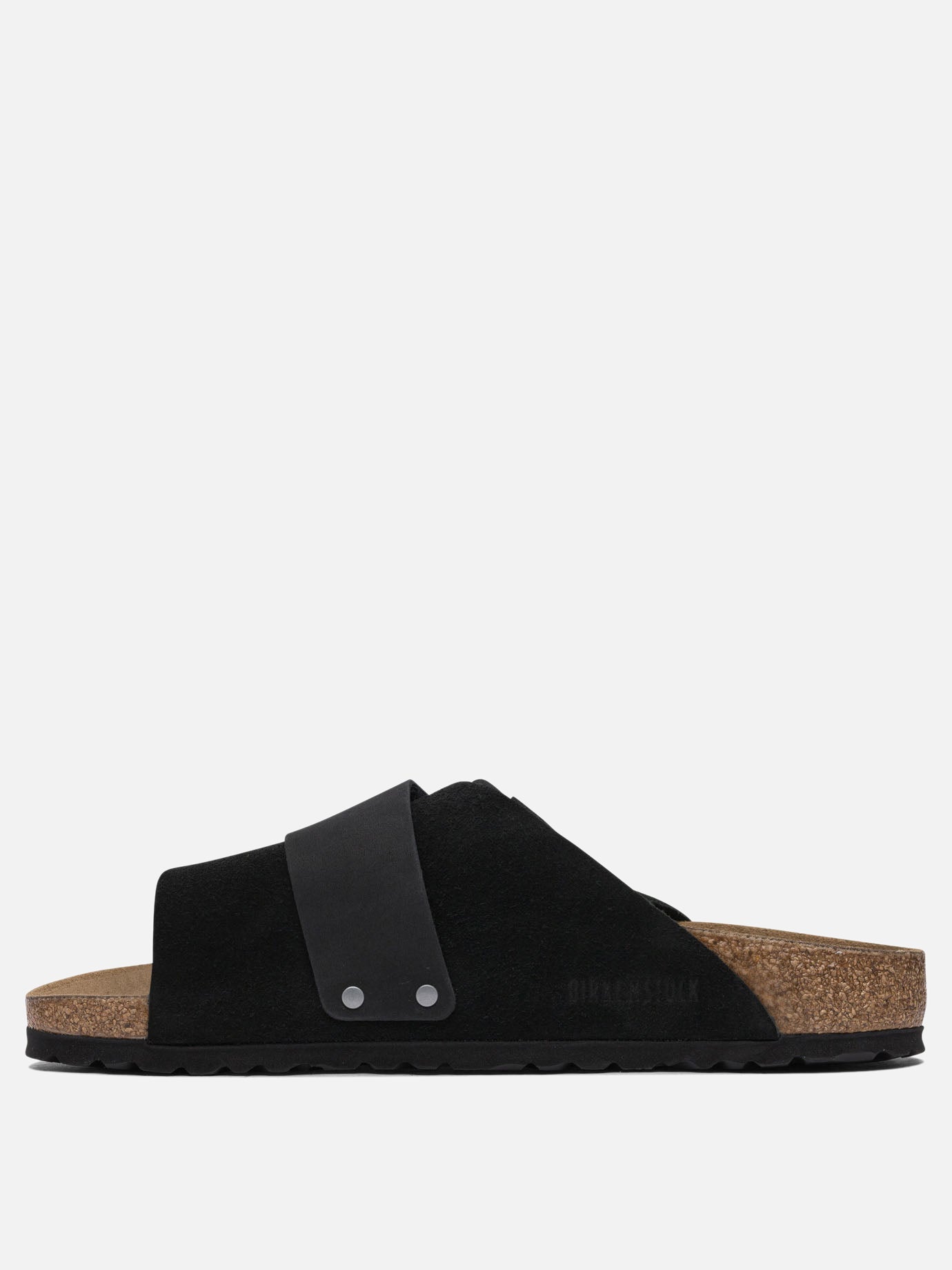 Slides 100% suede - 100% rubber  Black - Birkenstock Men | PDP | VIETTI Online Store | thumbnail_3