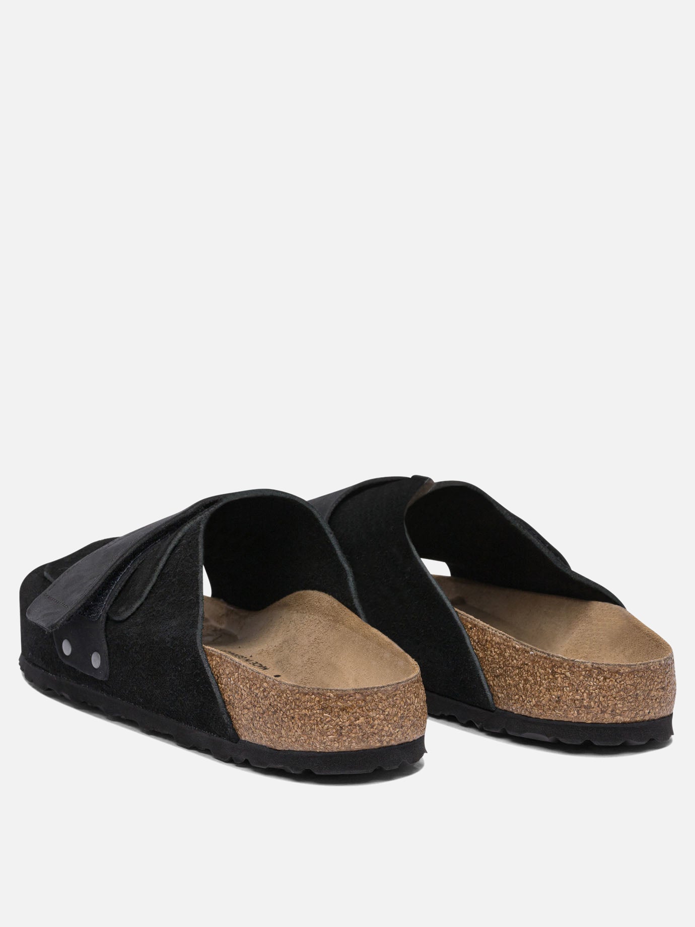 Slides 100% suede - 100% rubber  Black - Birkenstock Men | PDP | VIETTI Online Store | thumbnail_4