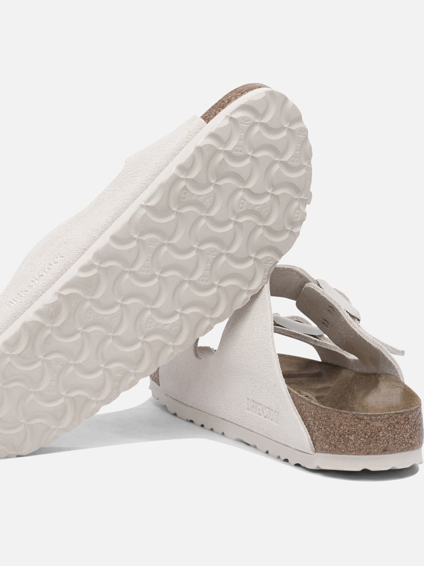 Flat sandals 100% suede - 100% rubber  White - Birkenstock Women | PDP | VIETTI Online Store | thumbnail_5