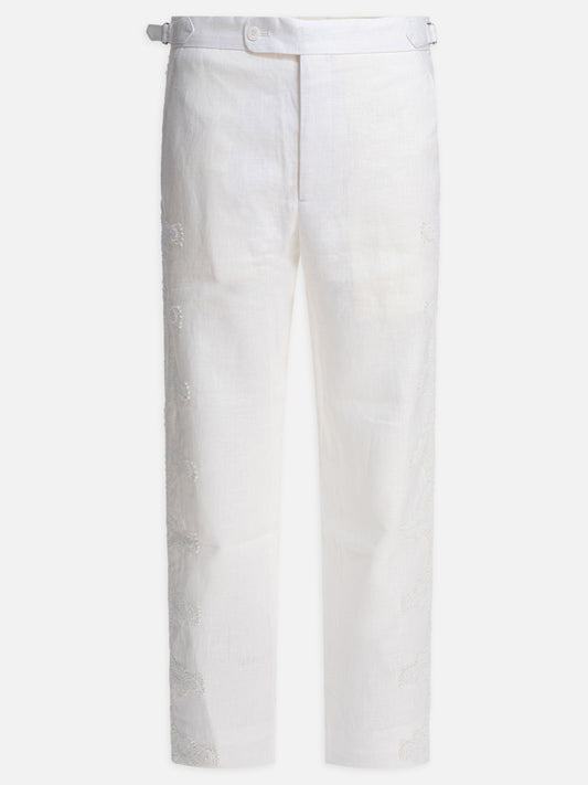 Leisure trousers Solid colour  White - Bode Men | PLP | VIETTI Online Store 
