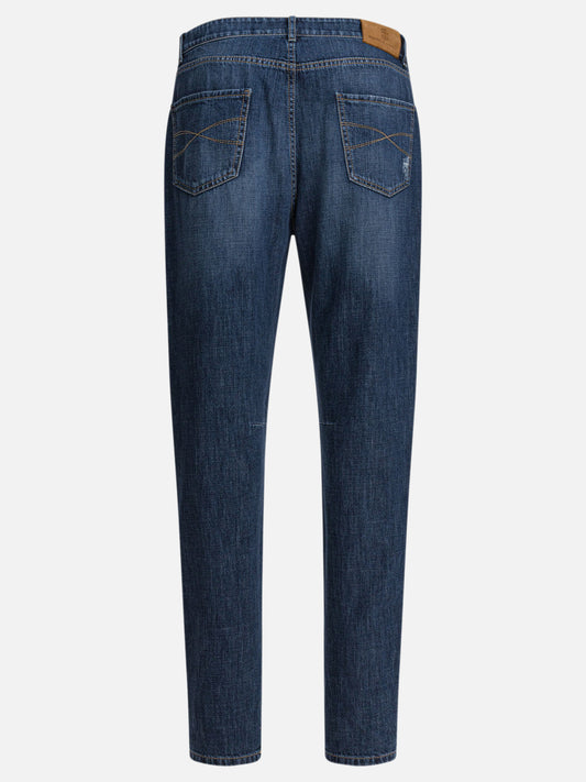 Straight-leg jeans Denim  Blue - Brunello Cucinelli Men | PLP | VIETTI Online Store | 2
