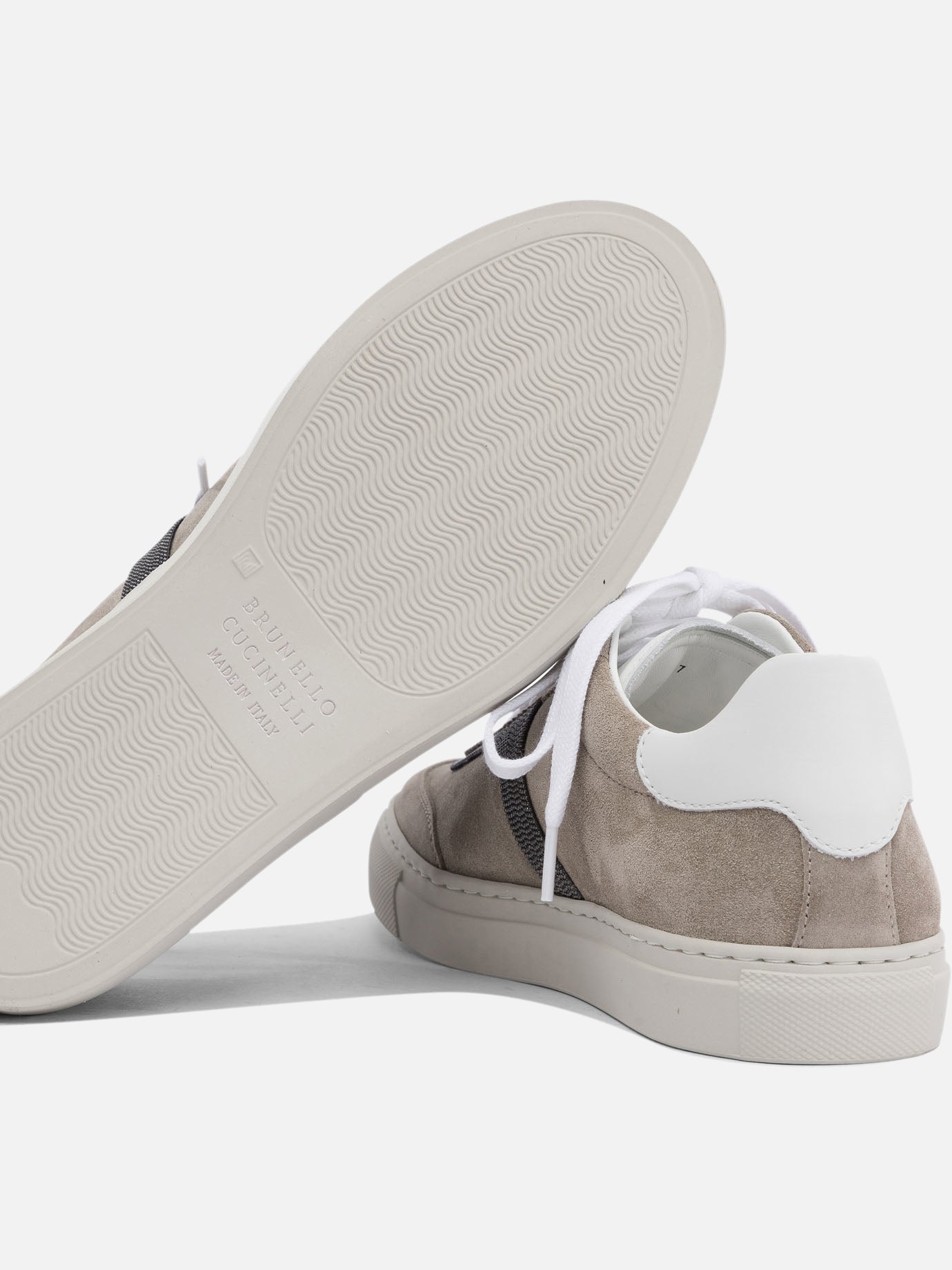 Low top sneakers 100% calf leather - 100% rubber  Grey - Brunello Cucinelli Women | PDP | VIETTI Online Store | thumbnail_5