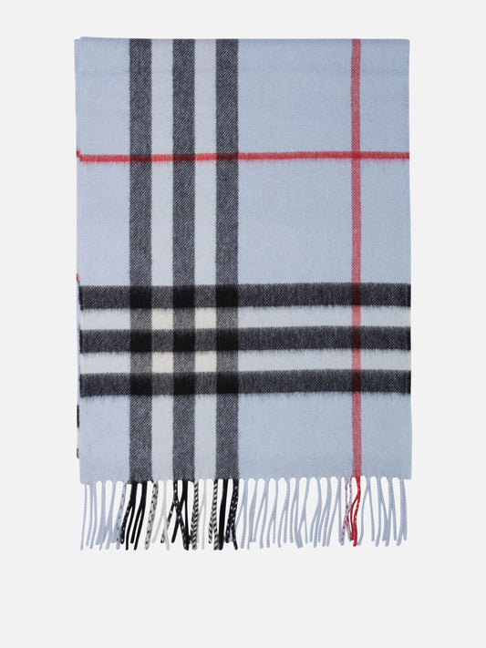 Fringed scarves Check  Light blue - Burberry Men | PLP | VIETTI Online Store 
