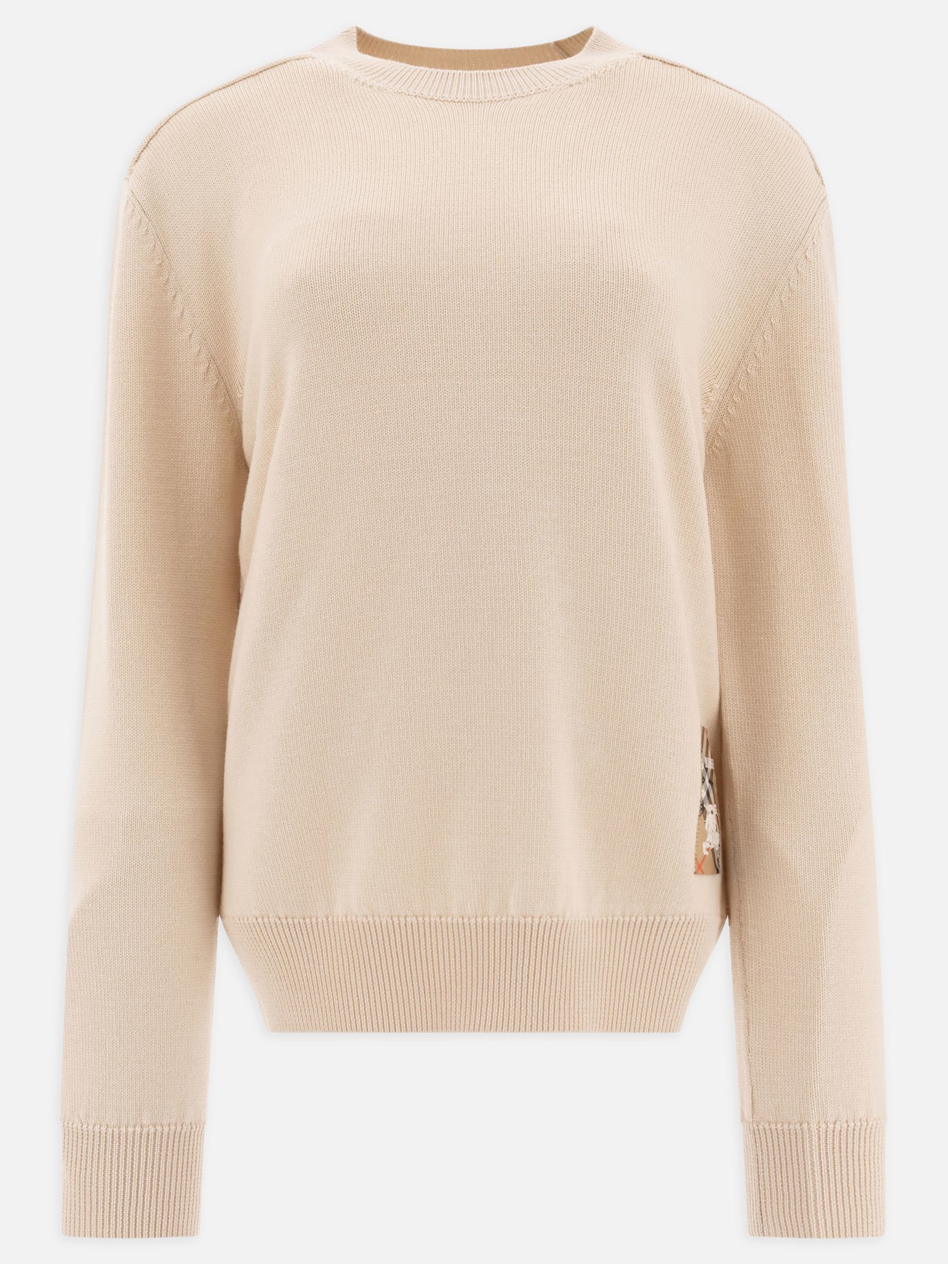 Burberry Wool crew neck sweater Beige