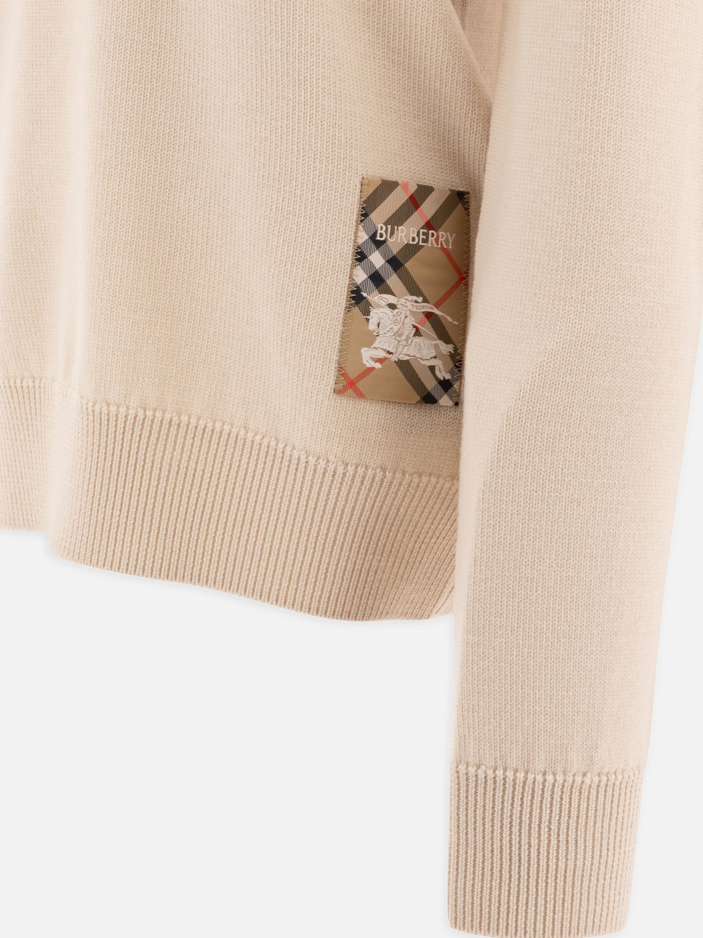 Burberry Wool crew neck sweater 12604738_M Beige thumbnail_4