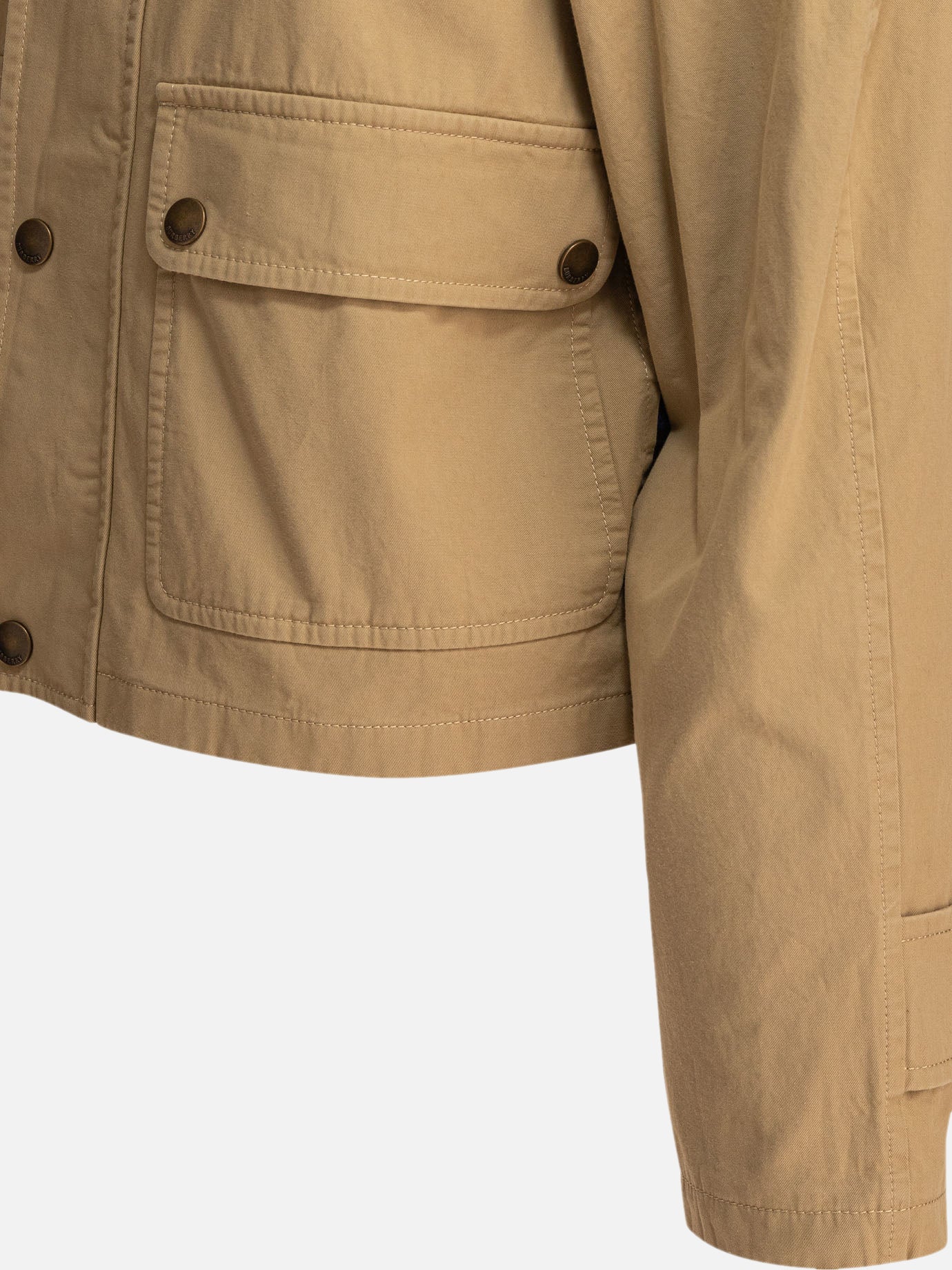 Burberry Cotton cropped jacket 13834516_08 Beige thumbnail_4