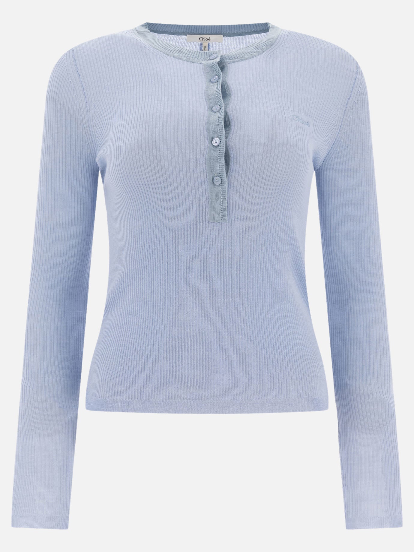 Henley t-shirts Logo  Blue - Chloé Women | PDP | VIETTI Online Store | thumbnail