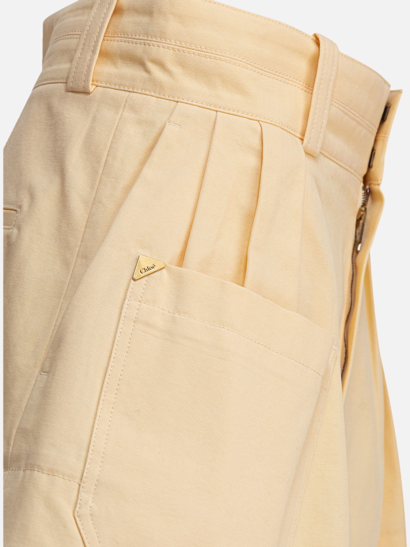 Chloé High-rise mini shorts 16586329_38 Beige thumbnail_4