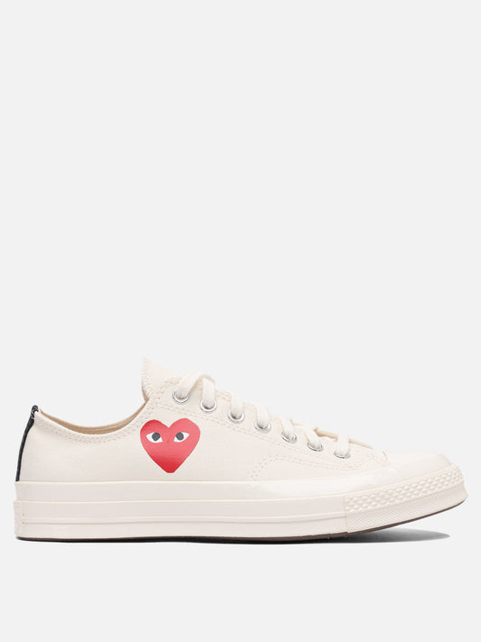 Low top sneakers 100% cotton - 100% rubber  White - Comme Des Garçons Play Men | PDP | VIETTI Online Store 

