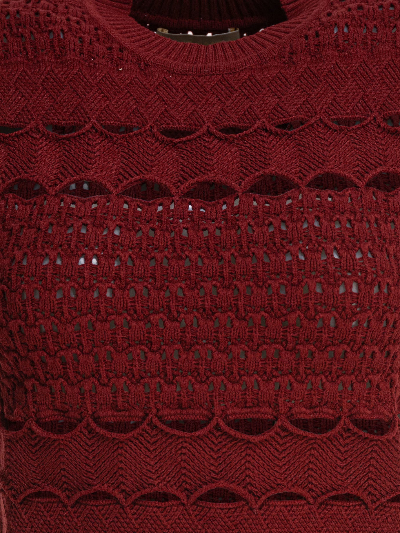 Crop tops Textured knit  Bordeaux - Elie Saab Women | PDP | VIETTI Online Store | Zoom-Modal_3
