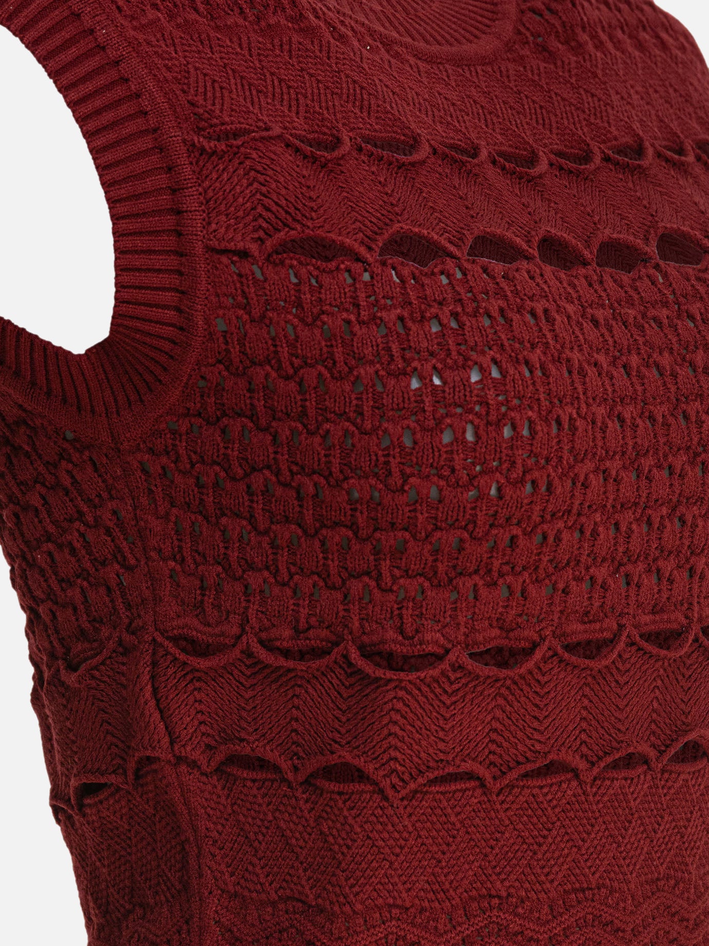 Crop tops Textured knit  Bordeaux - Elie Saab Women | PDP | VIETTI Online Store | Zoom-Modal_4
