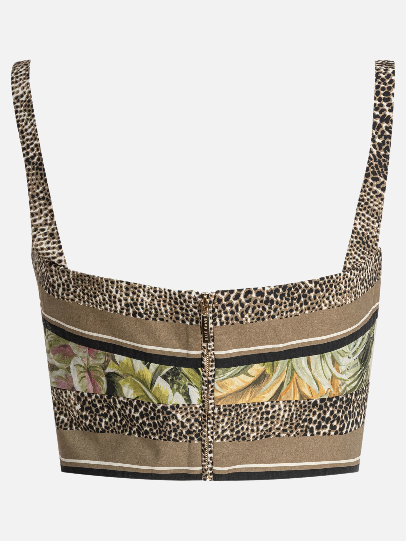 Crop tops Animal print  Brown - Elie Saab Women | PDP | VIETTI Online Store | thumbnail_2