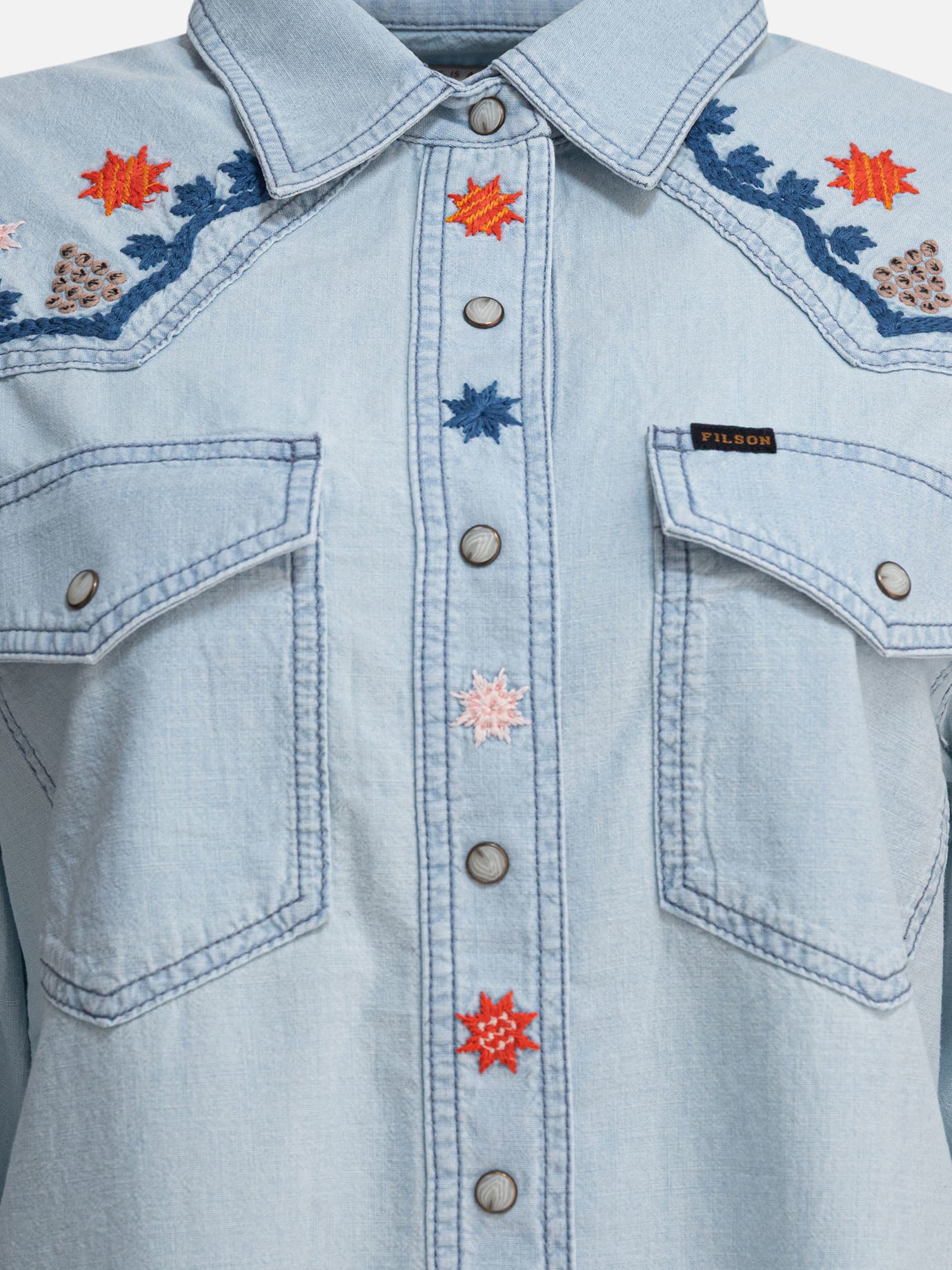Casual shirts Embroidered  Light blue - Filson Women | PDP | VIETTI Online Store | thumbnail_3