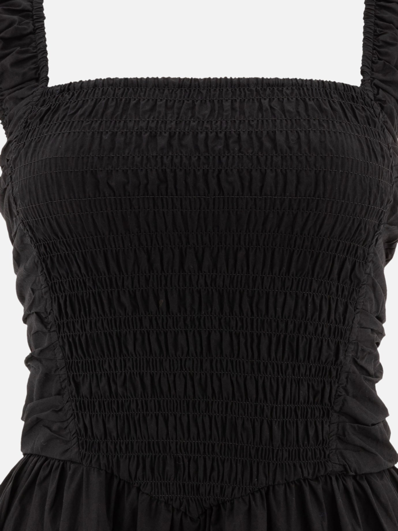 Midi dresses Solid colour  Black - Ganni Women | PDP | VIETTI Online Store | thumbnail_3