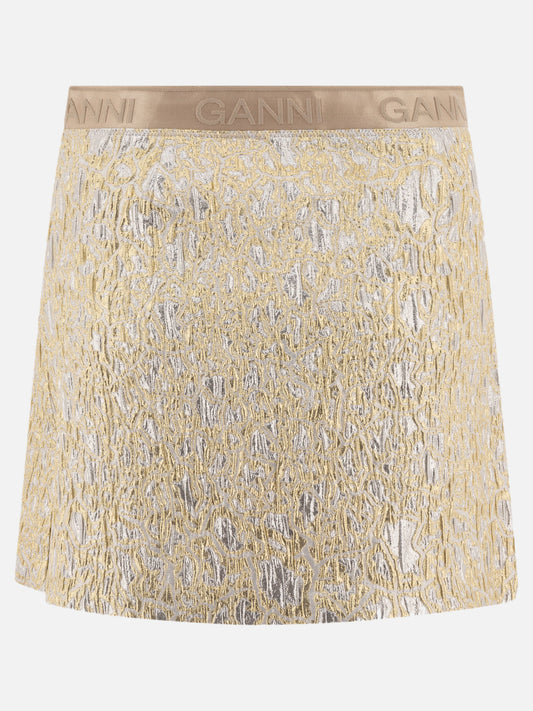 Miniskirts Logo  Gold - Ganni Women | PLP | VIETTI Online Store | 2
