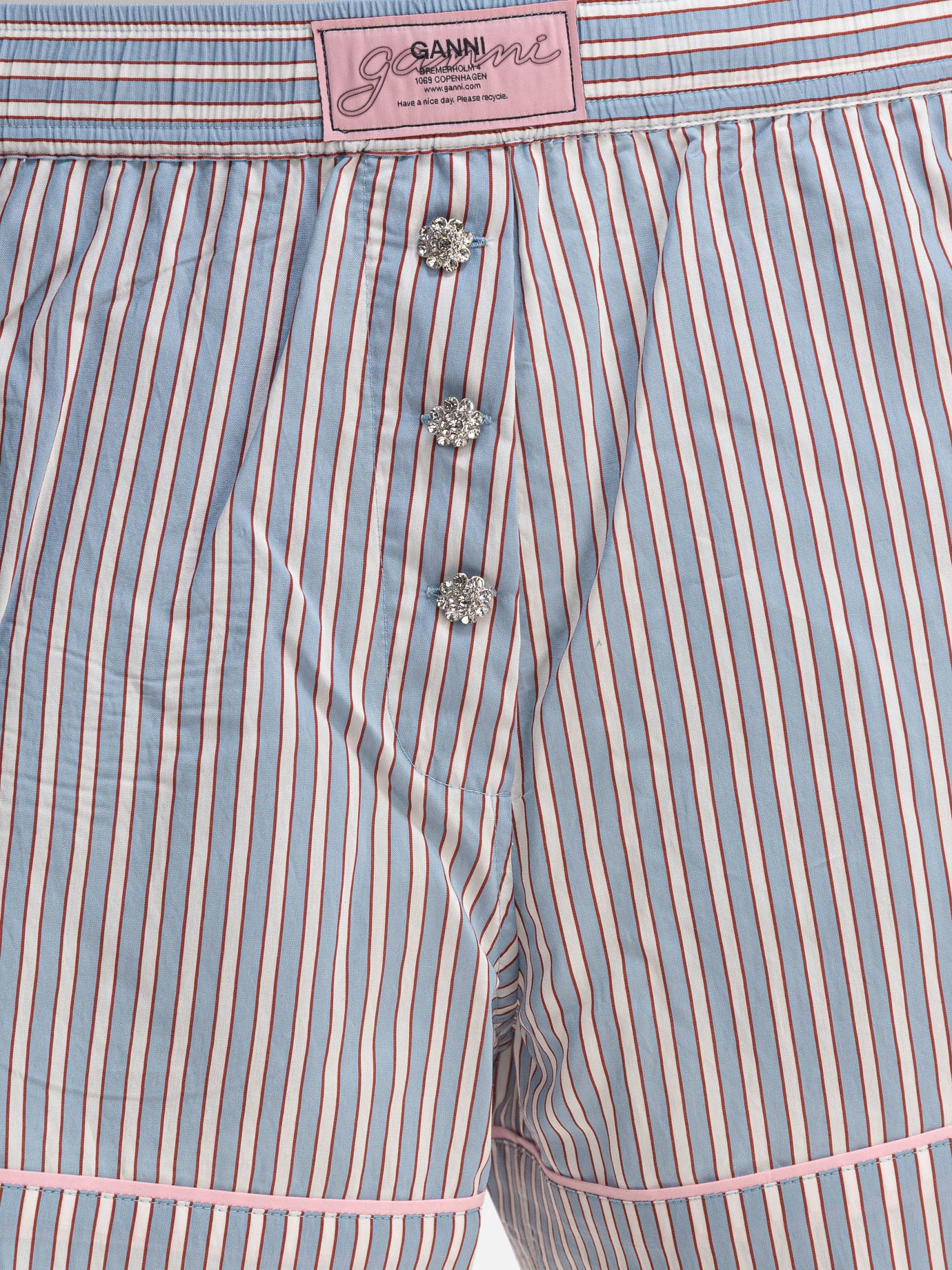 Sweat shorts Logo  Light blue - Ganni Women | PDP | VIETTI Online Store | thumbnail_3