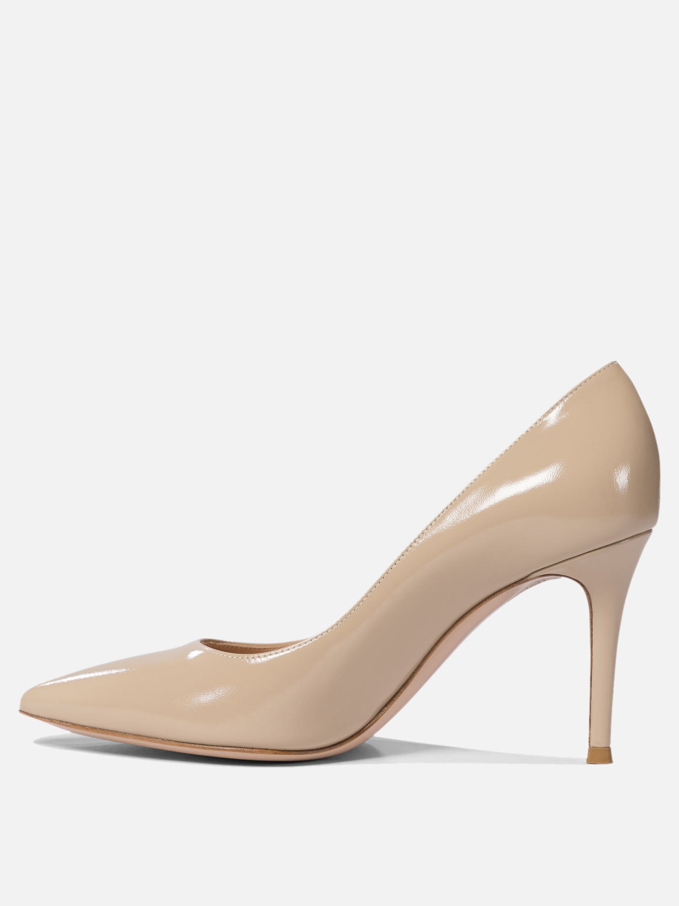 Pumps 100% patent leather - 100% leather  Beige - Gianvito Rossi Women | PDP | VIETTI Online Store | thumbnail_3