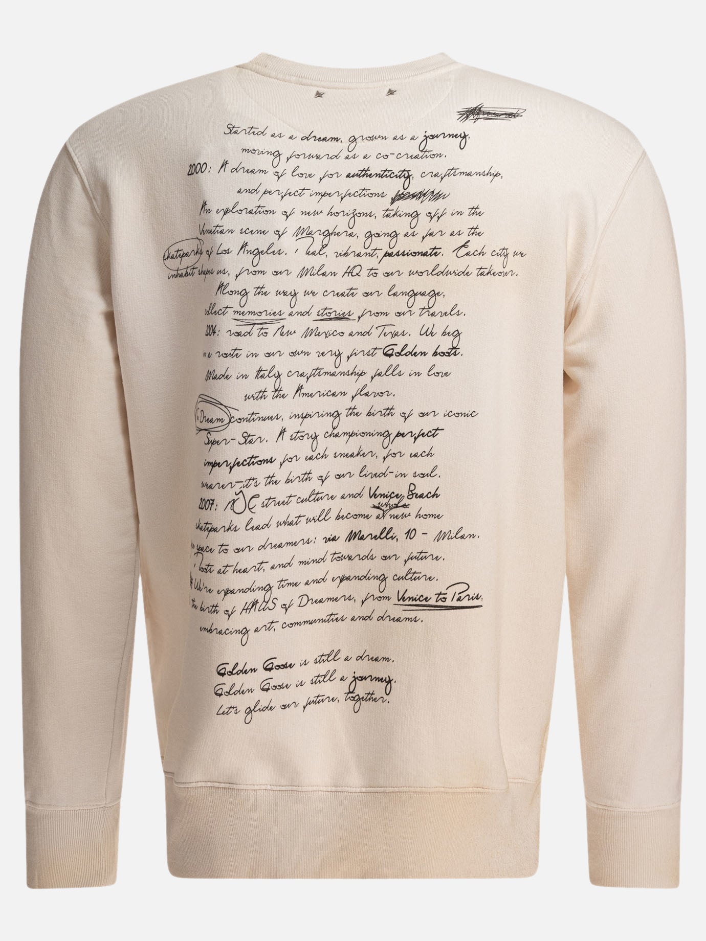 Golden Goose Sweatshirt with The Dream print 11215652_S Beige thumbnail_2