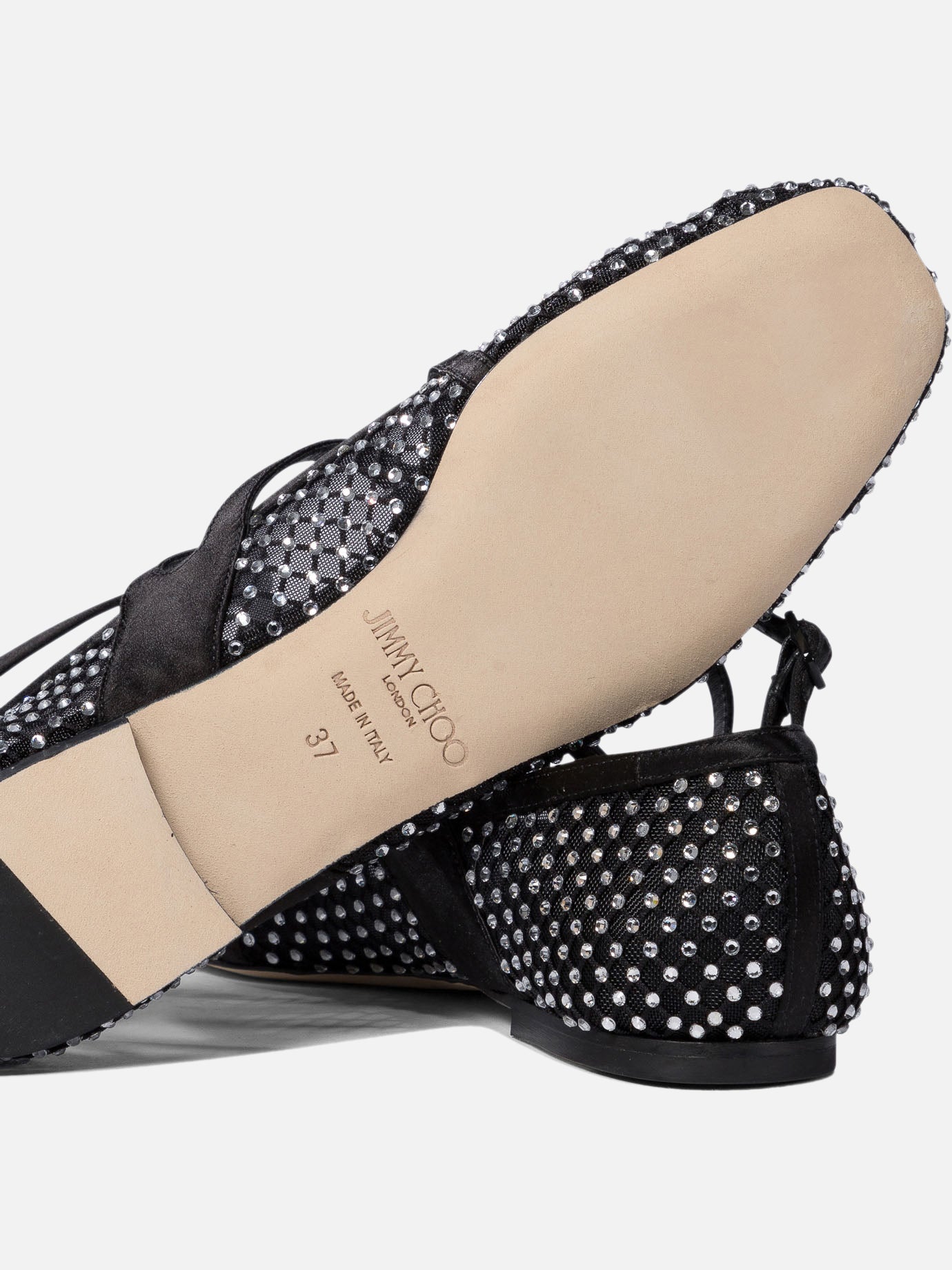 Classic ballet flats 80% polyamide 20% leather - 95% leather 5% rubber  Black - Jimmy Choo Women | PDP | VIETTI Online Store | Zoom-Modal_5
