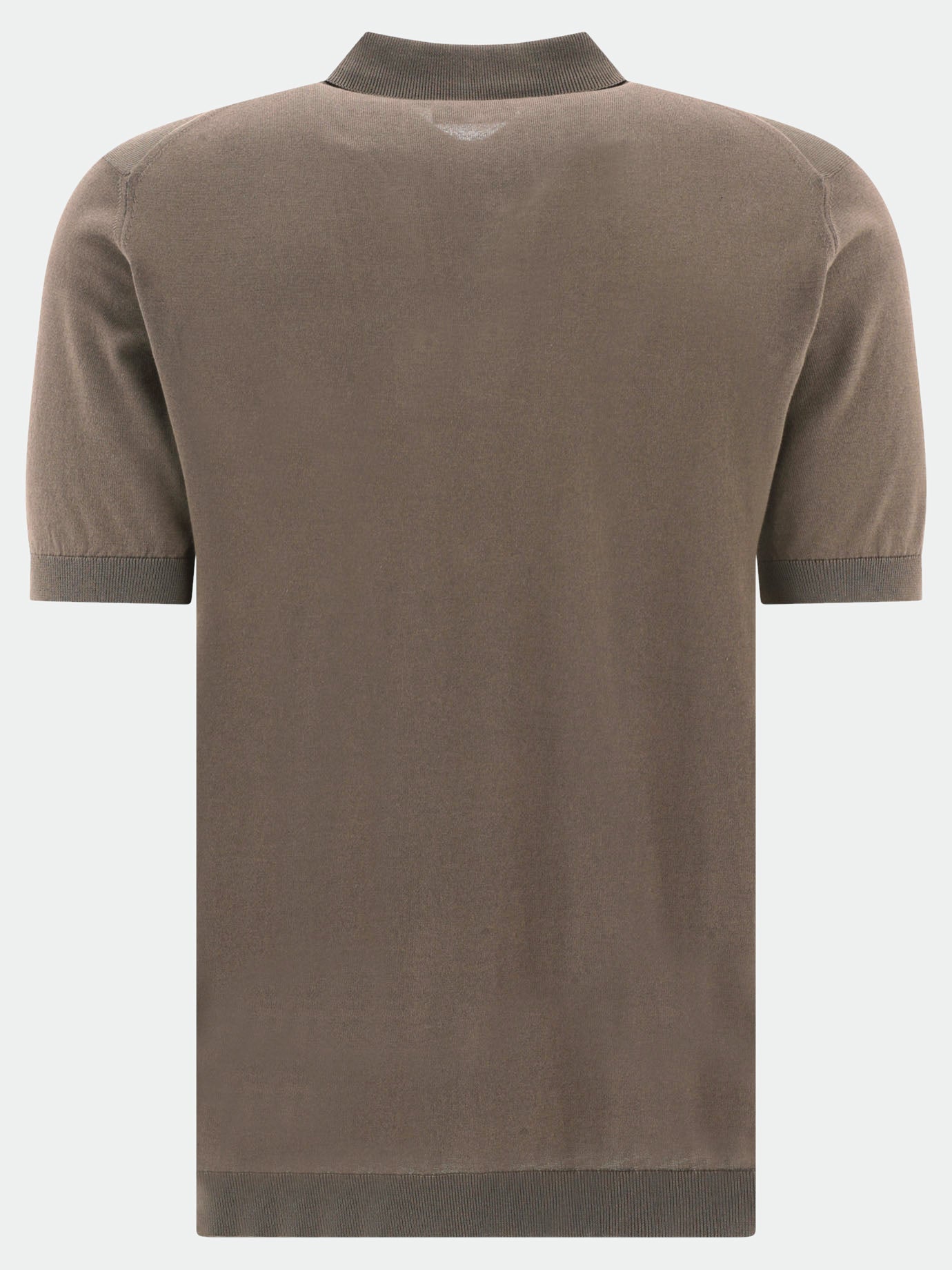 Polo shirts with buttons Solid colour  Brown - John Smedley Men | PDP | VIETTI Online Store | thumbnail_2