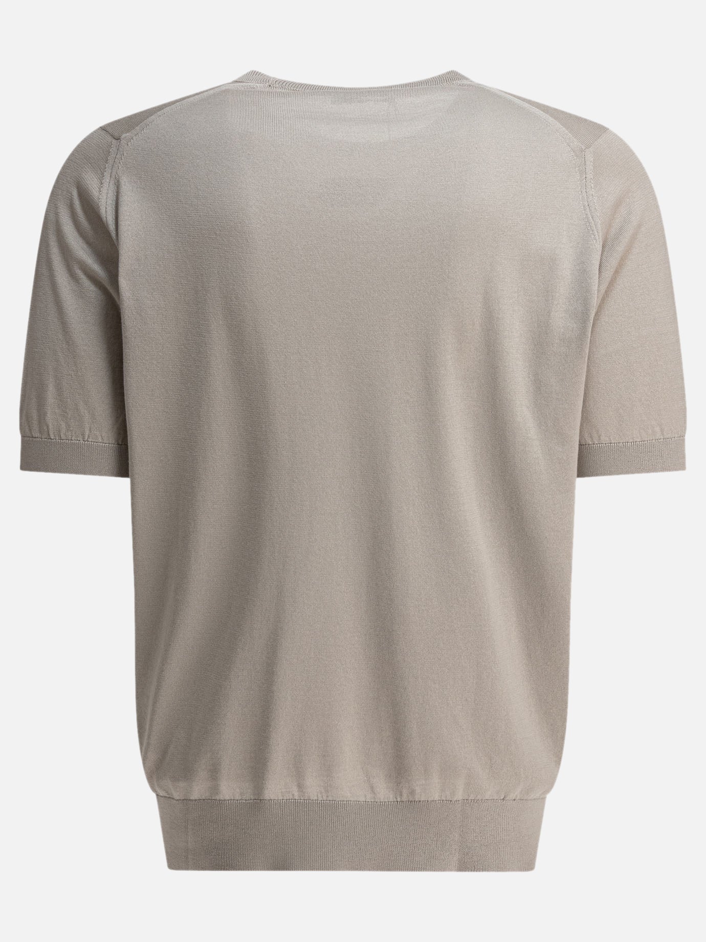 Crewneck t-shirts Solid colour  Grey - John Smedley Men | PDP | VIETTI Online Store | Zoom-Modal_2
