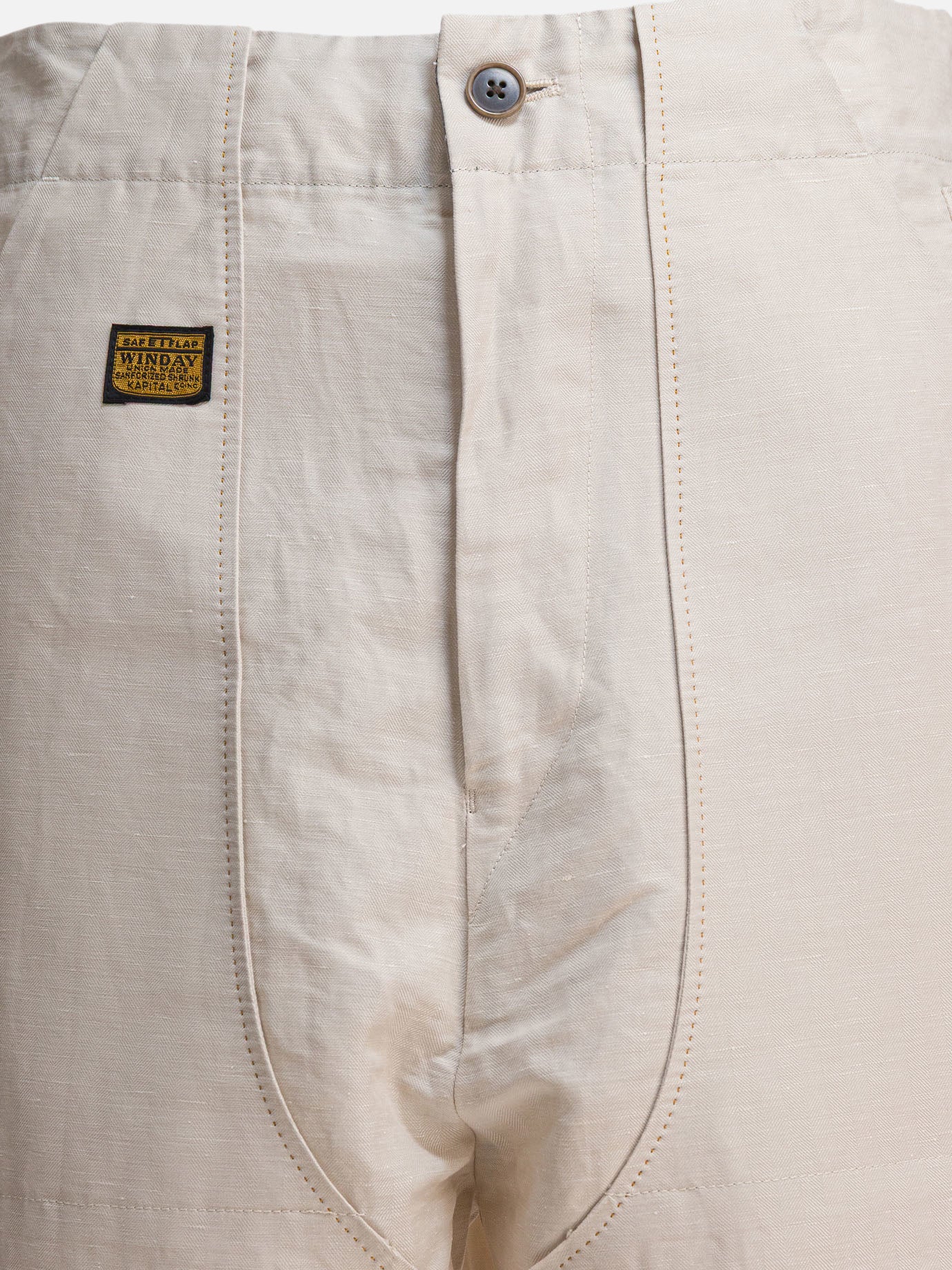 KAPITAL Linen and cotton trousers 25582776_3 Beige thumbnail_3