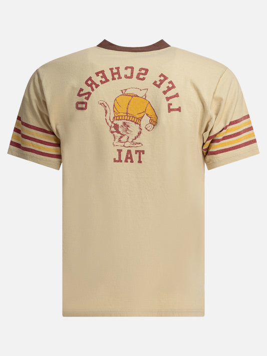 KAPITAL "College CAT PITAL" T-shirt 17600824_2 Beige 2