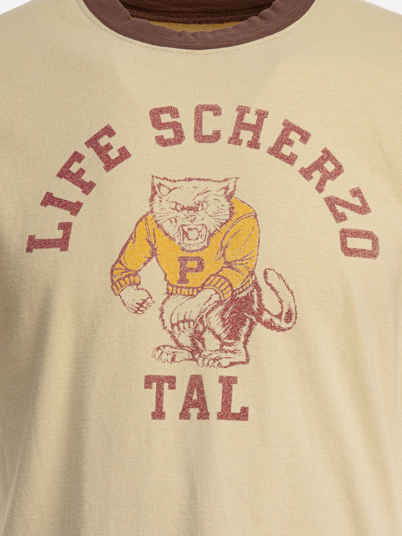 KAPITAL &quot;College CAT PITAL&quot; T-shirt 17600824_2 Beige thumbnail_3