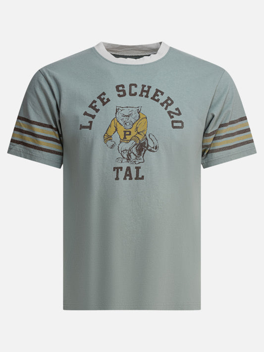 KAPITAL "College CAT PITAL" T-shirt 15402042_2 Light blue 1